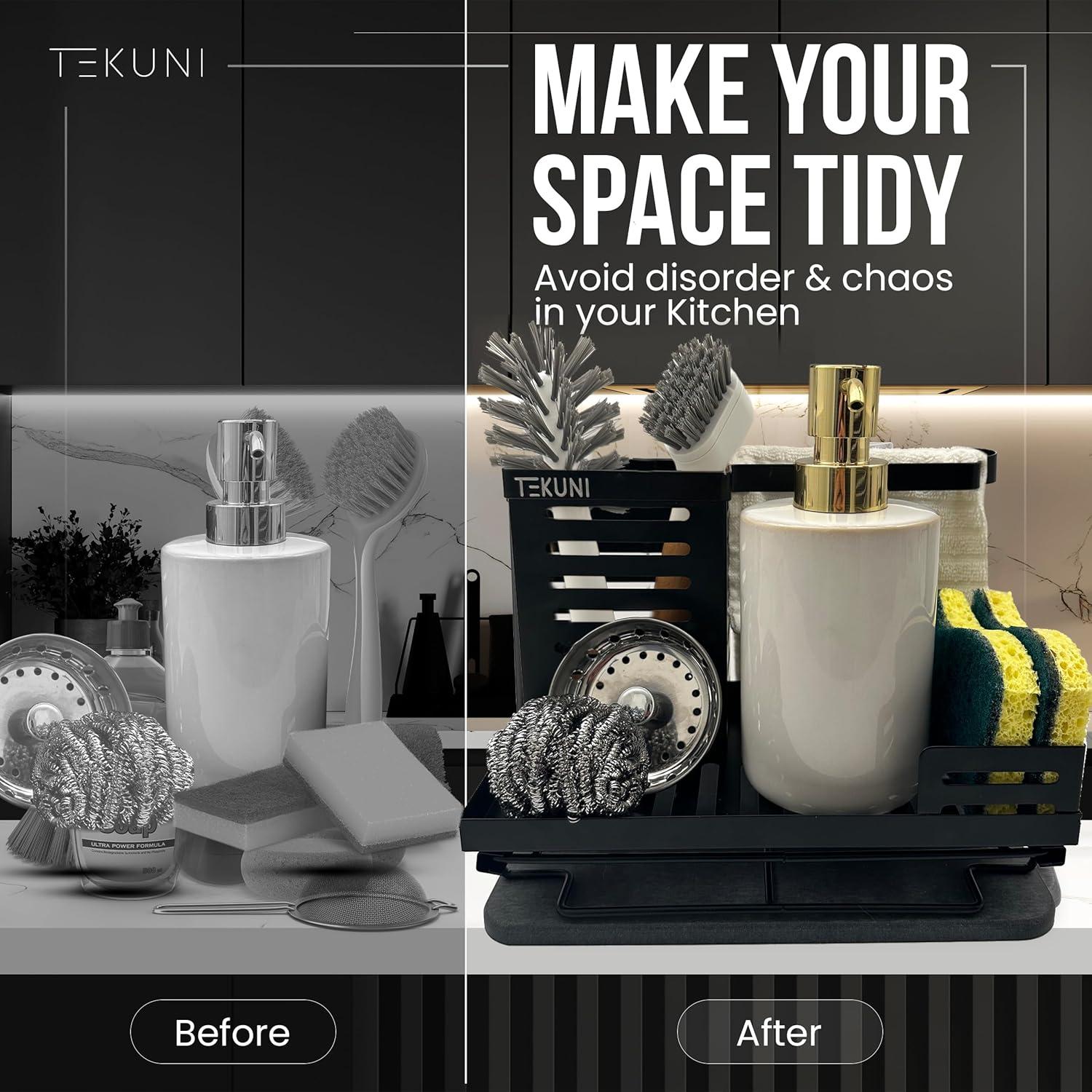 Caddy de Fregadero Teikuni con Colador Extraíble y Alfombrilla