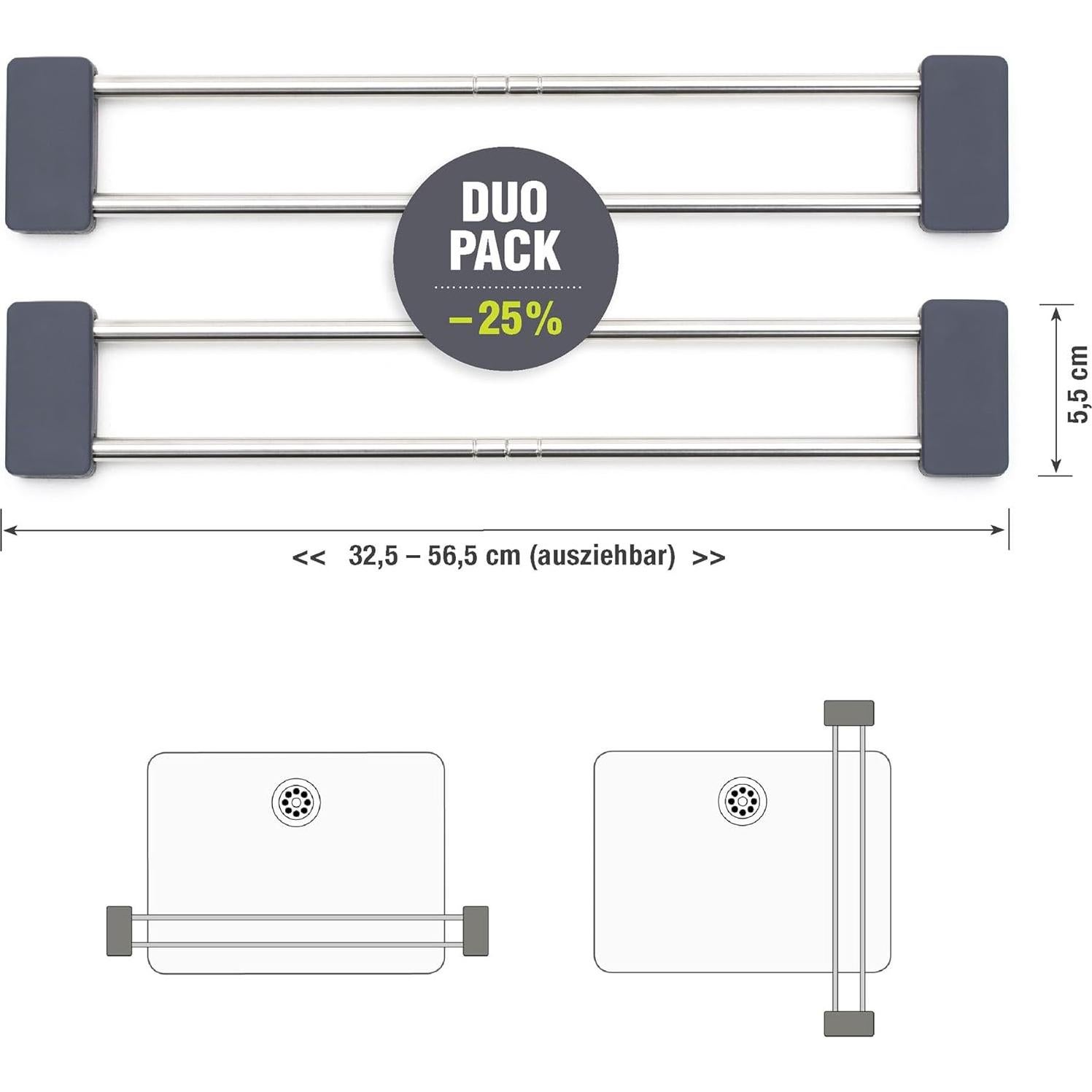 Bandeja Estante Multifuncional Sanni Shoo Pure - Set de 2
