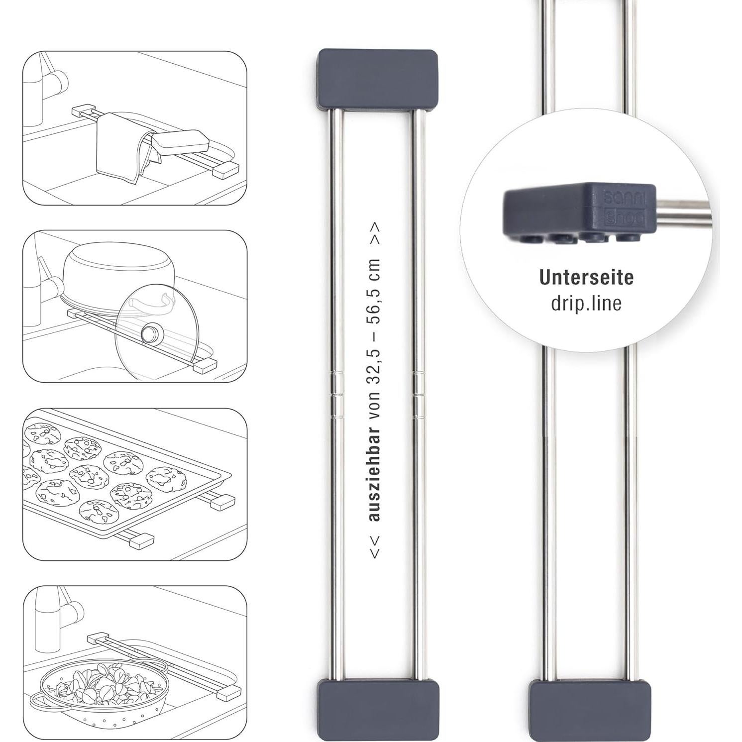 Bandeja Estante Multifuncional Sanni Shoo Pure - Set de 2