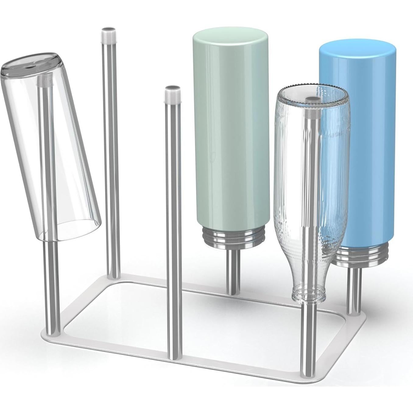 Soporte Secador de Botellas ZHMY Acero Inoxidable 6 Postes