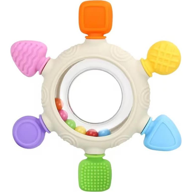 Anillo de Dentición de Silicona Colorido - Mordedor Seguro 10.67 cm