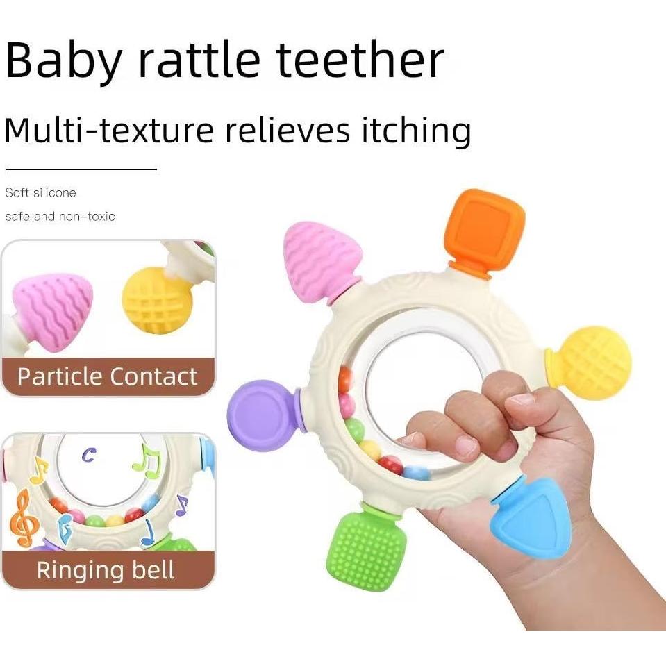 Anillo de Dentición de Silicona Colorido - Mordedor Seguro 10.67 cm