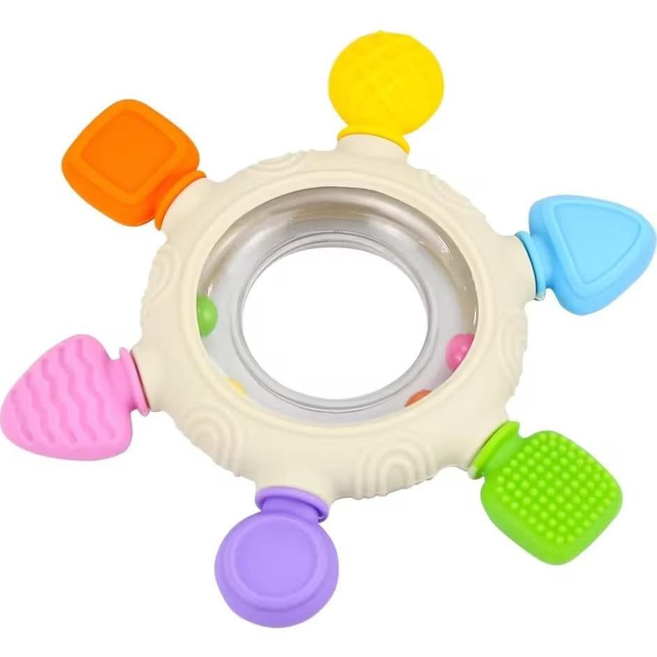Anillo de Dentición de Silicona Colorido - Mordedor Seguro 10.67 cm