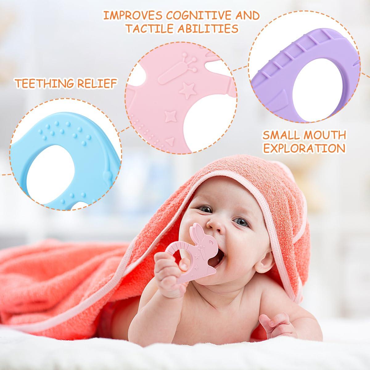 Mordedores de Silicona BEBOAN para Bebés - Paquete de 8 Formas