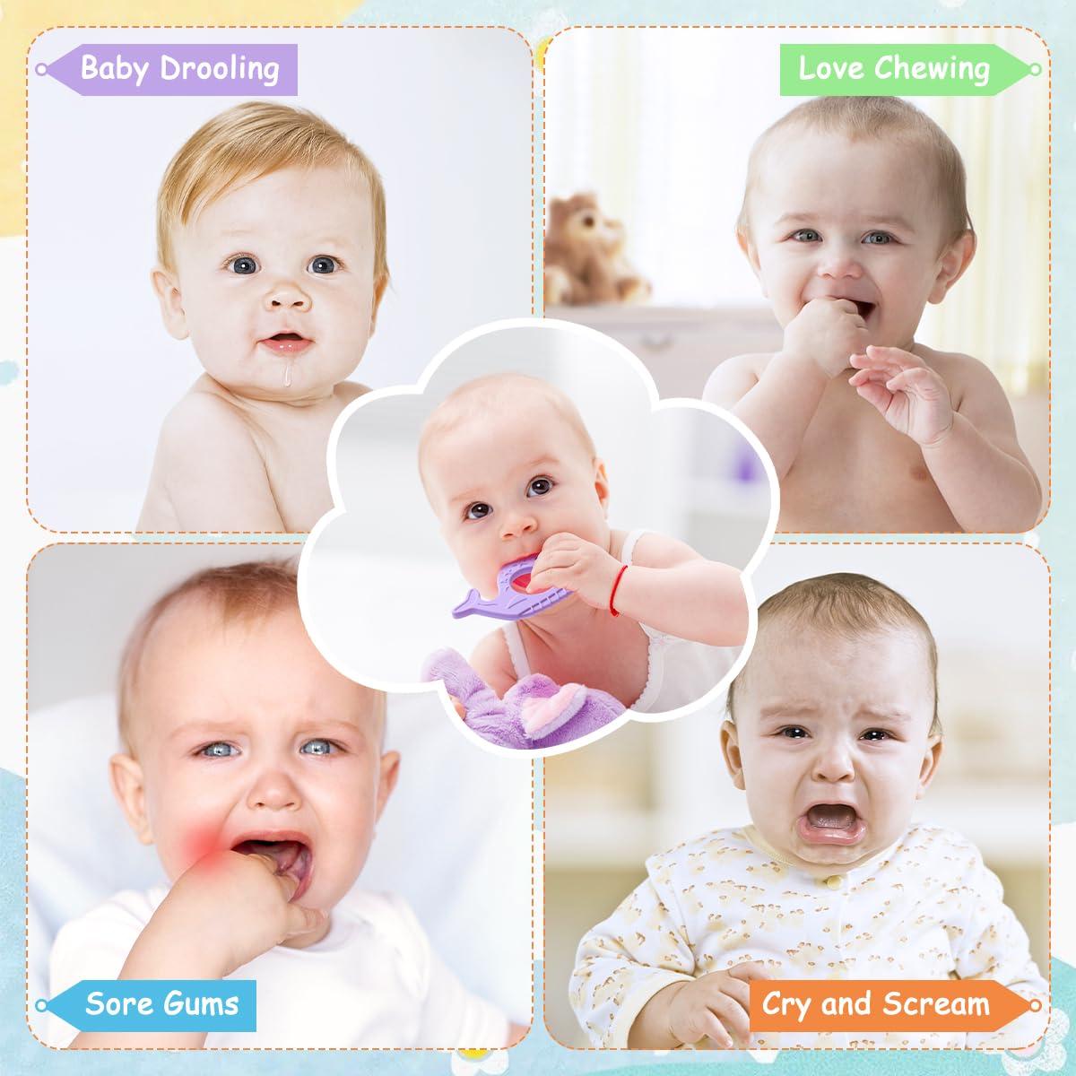 Mordedores de Silicona BEBOAN para Bebés - Paquete de 8 Formas