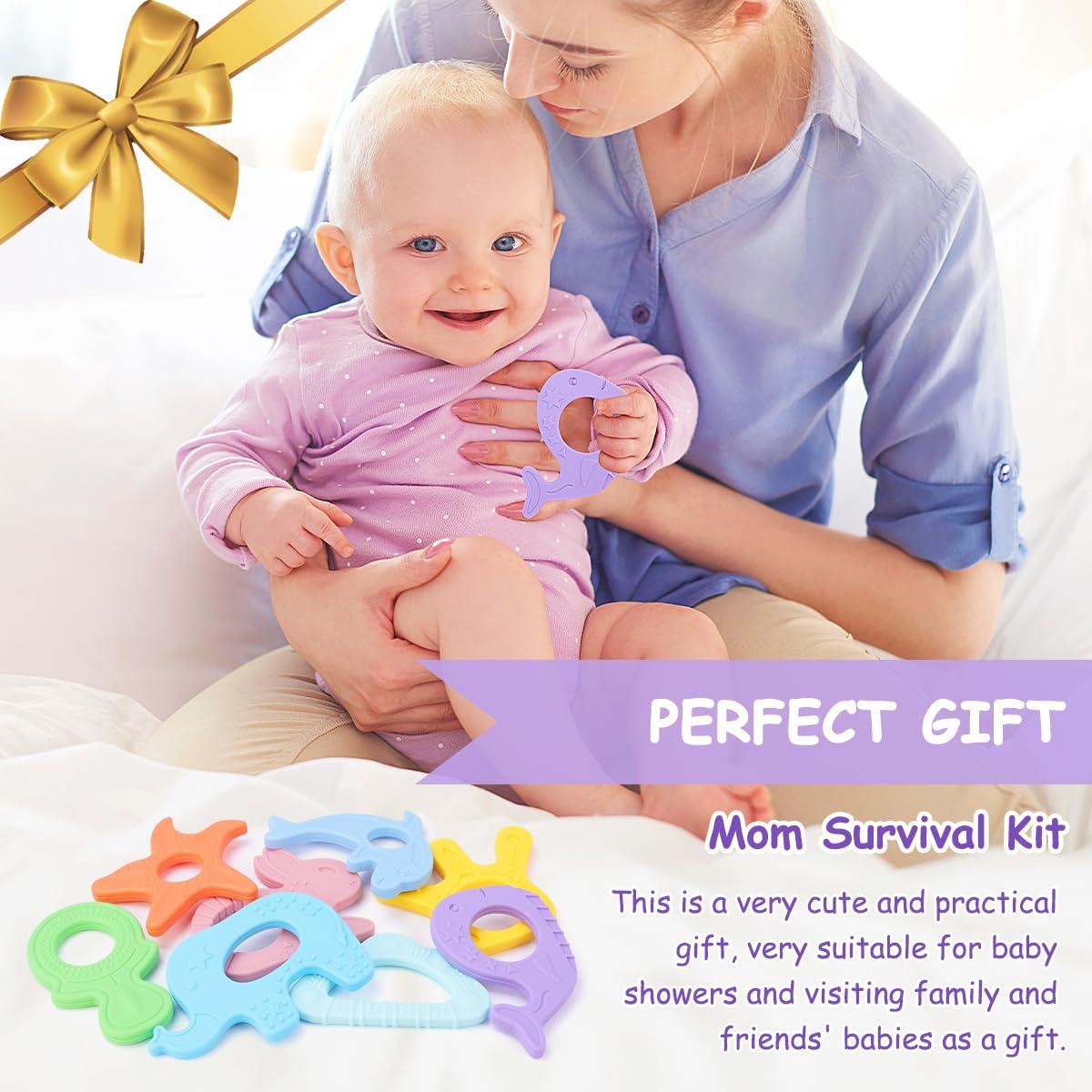 Mordedores de Silicona BEBOAN para Bebés - Paquete de 8 Formas