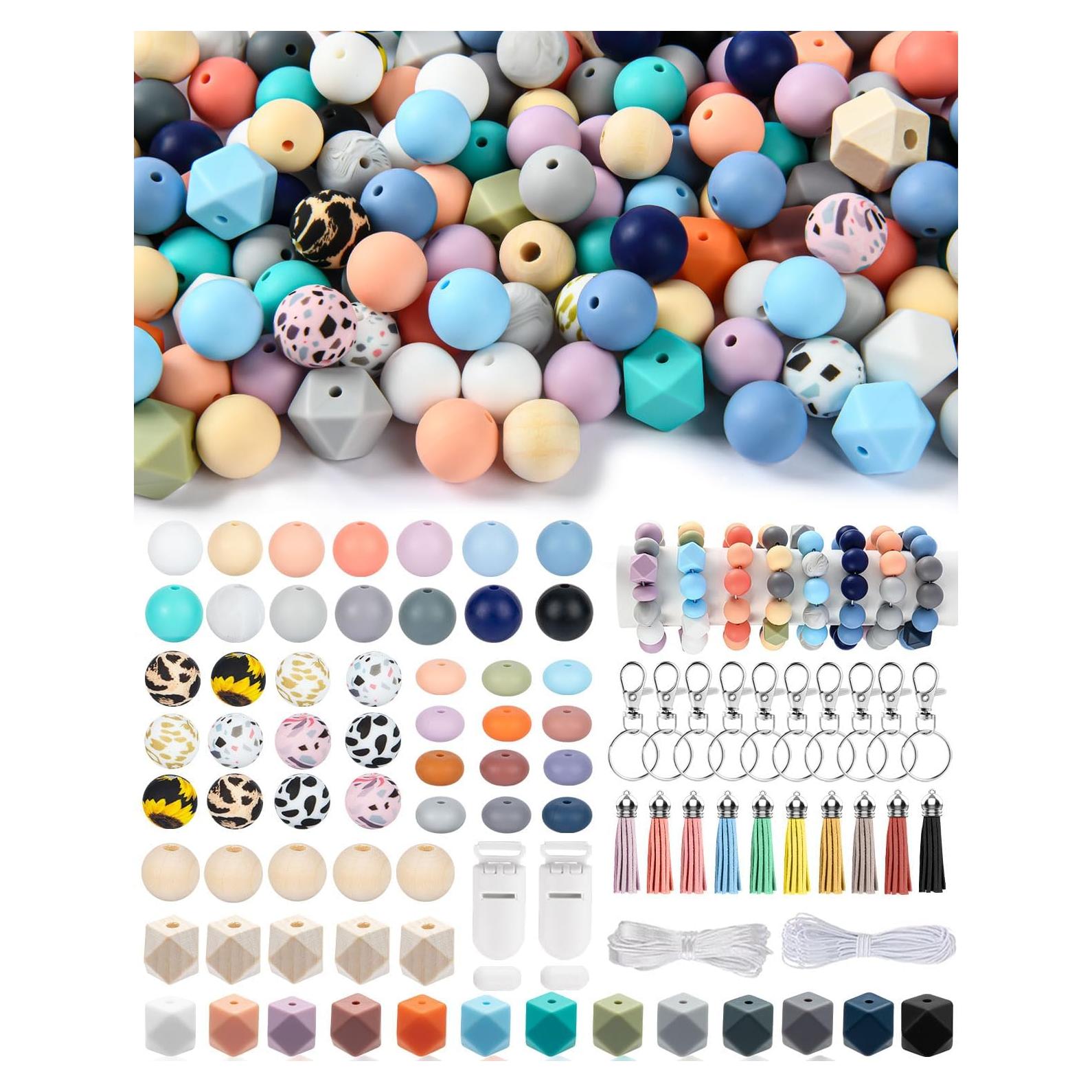 249 Perlas de Silicona MyoePosy 15mm para Manualidades DIY