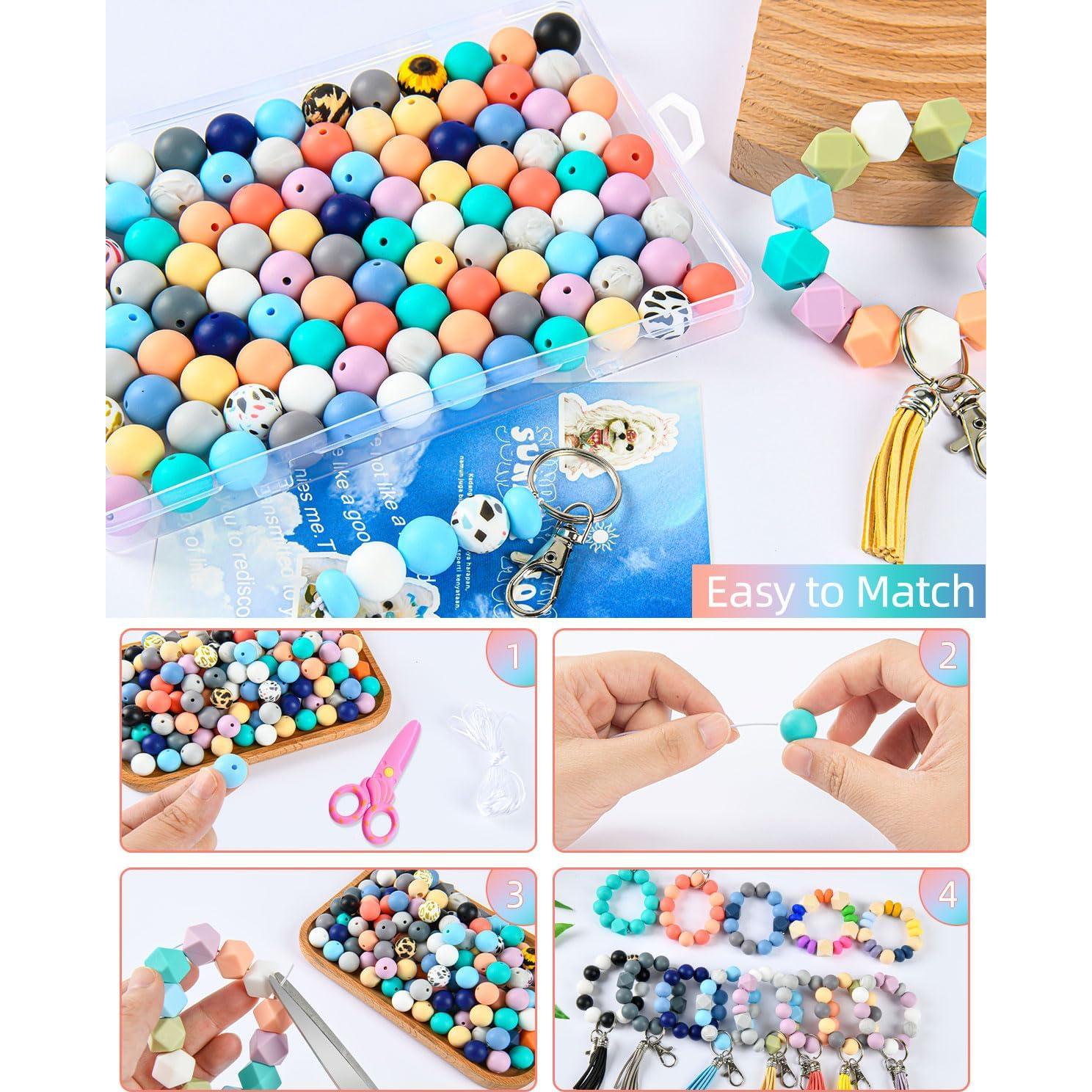 249 Perlas de Silicona MyoePosy 15mm para Manualidades DIY