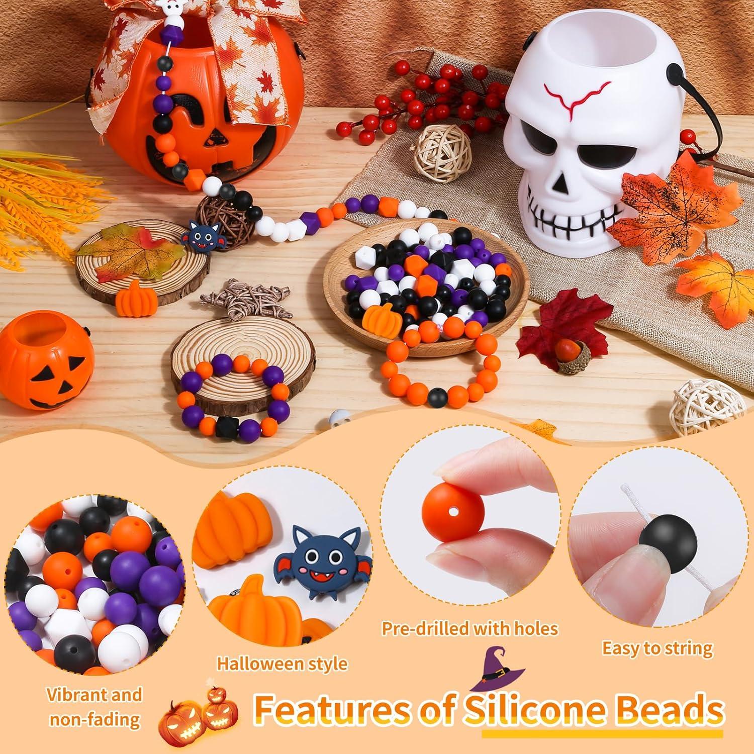 Kit de 145 Perlas de Silicona Halloween Lucomb - Multicolor