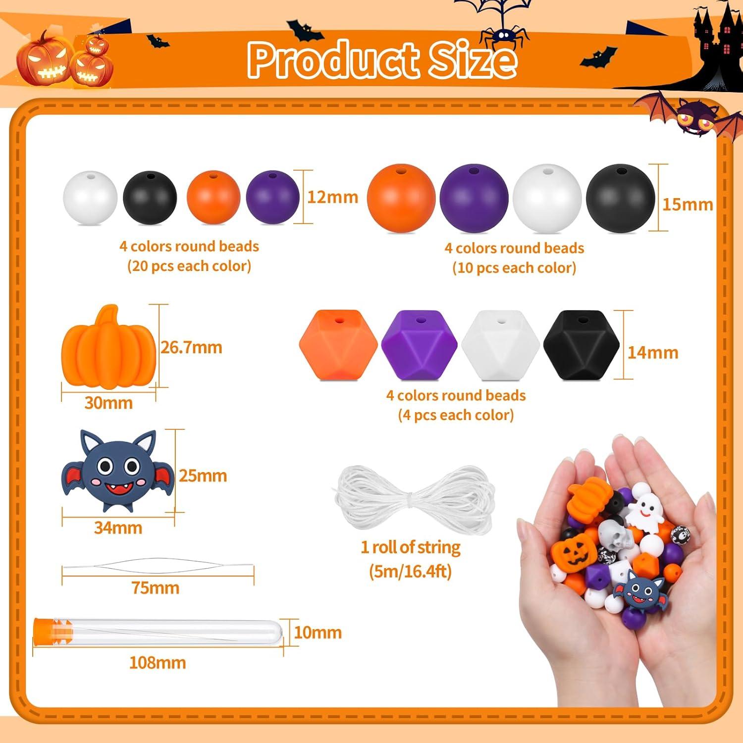 Kit de 145 Perlas de Silicona Halloween Lucomb - Multicolor