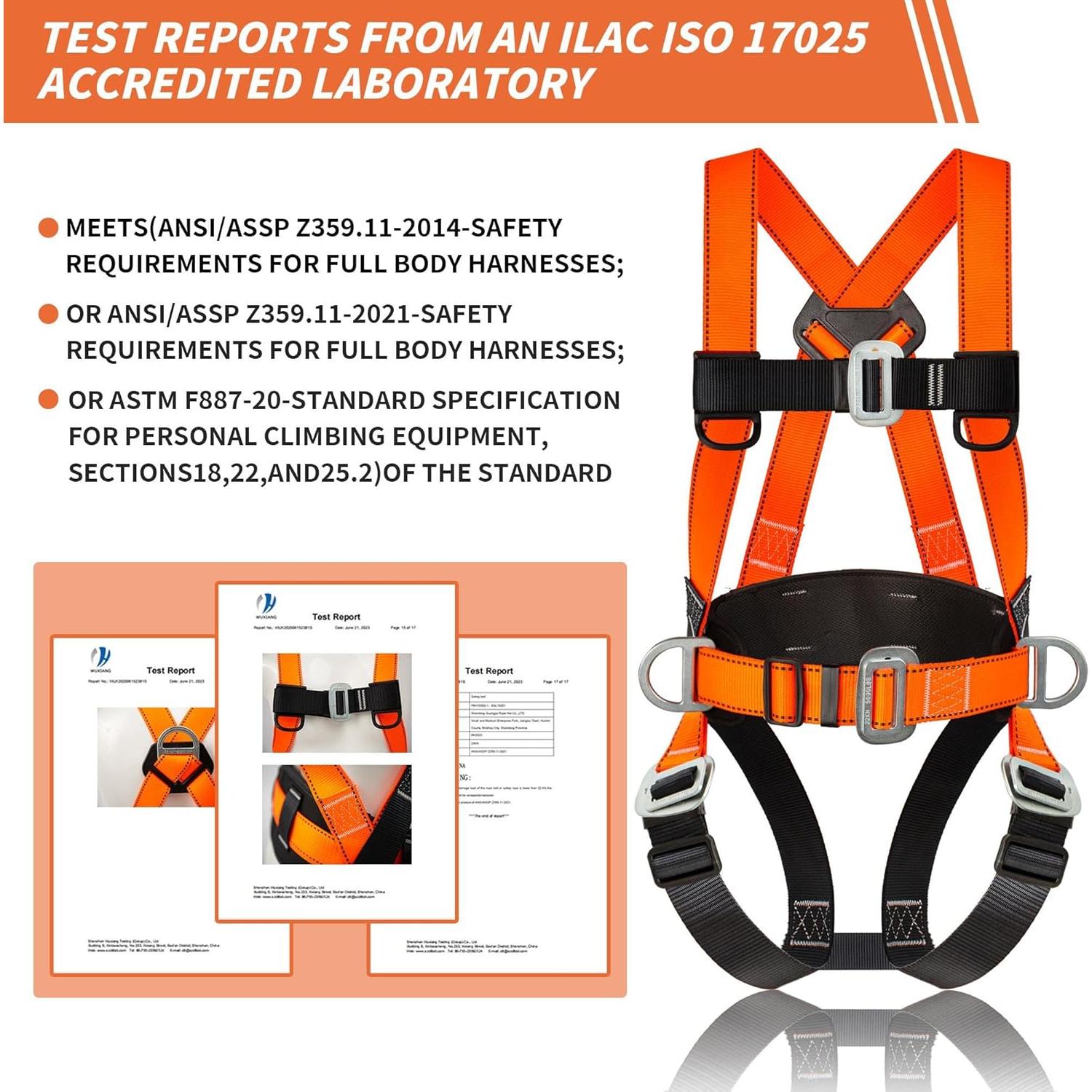 Arnés de Seguridad DIJJIG Naranja Cuerpo Completo 3.12 kg