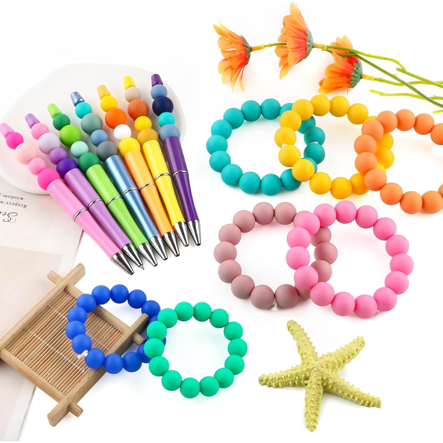 200 Perlas de Silicona Multicolor 12mm Lovyomi para Manualidades