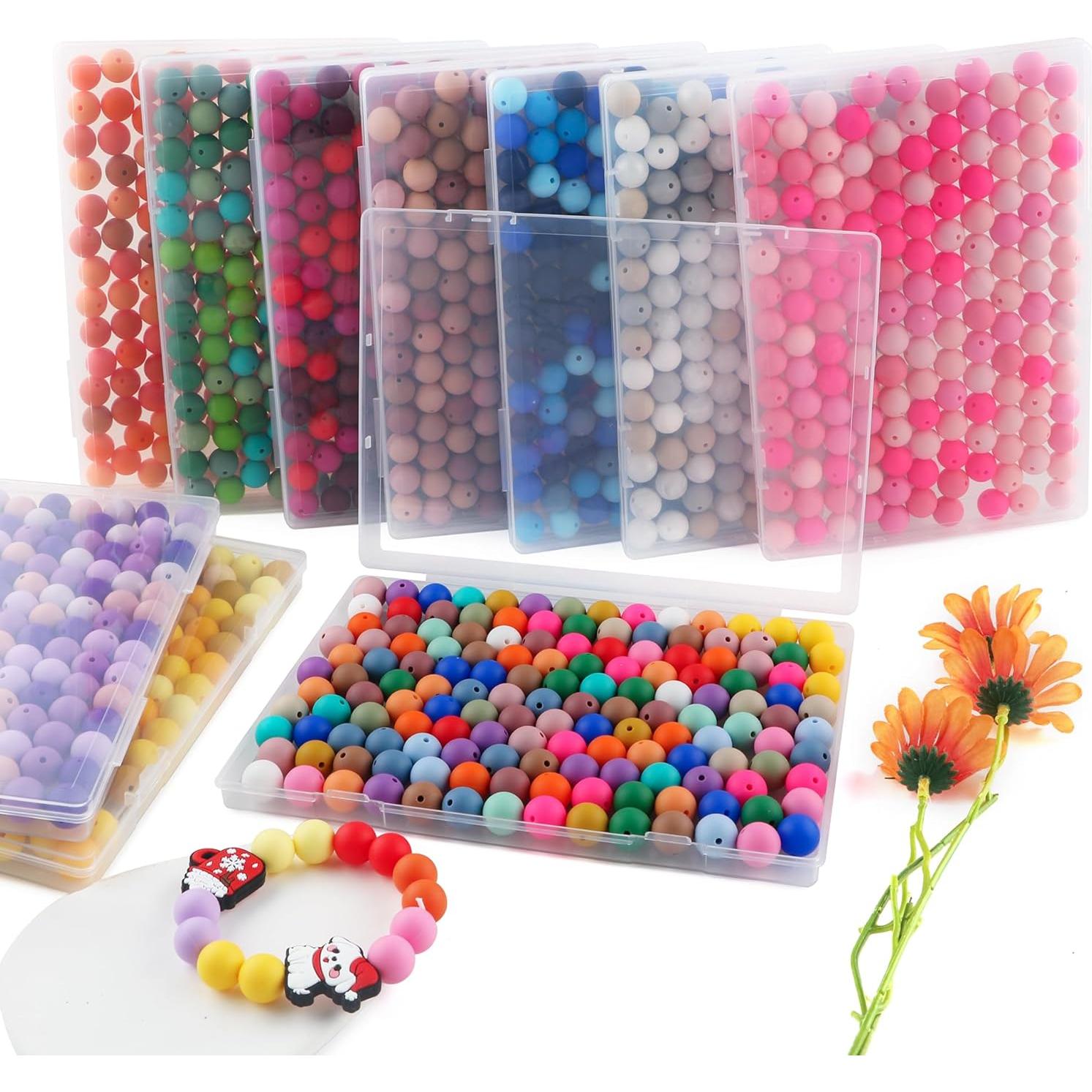 200 Perlas de Silicona Multicolor 12mm Lovyomi para Manualidades