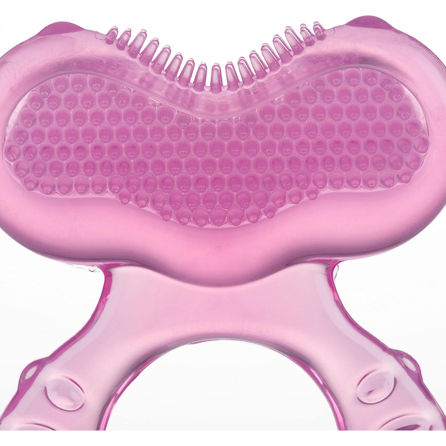 Mordedor Nuby Teethe-EEZ Silicona Rosa con Estuche Higiénico