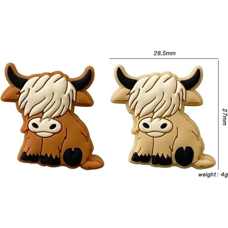 Perlas de Silicona Chieeon 20pcs Vaca de Tierras Altas DIY
