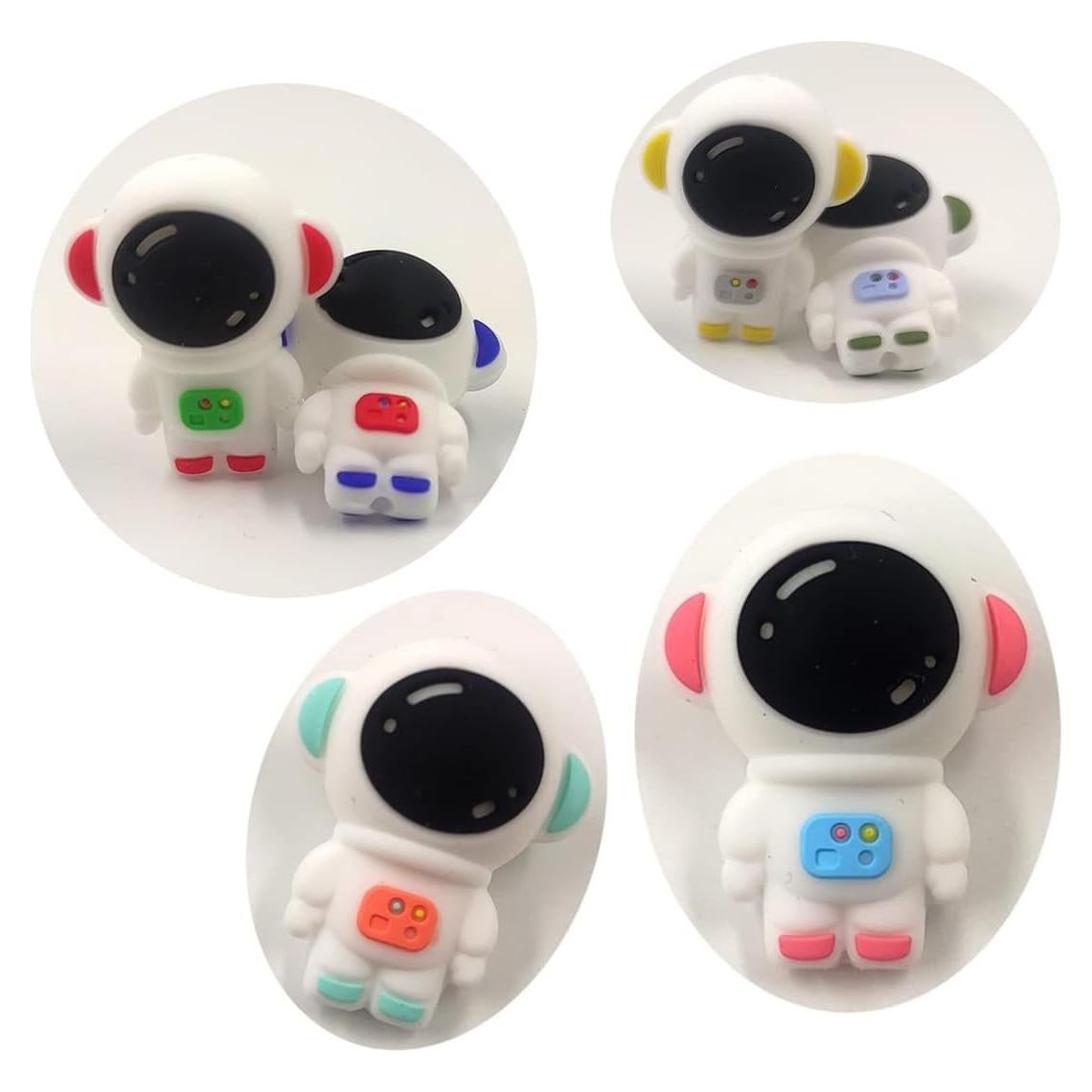 6 Perlas de Silicona Astronauta ARAKIERST para DIY Joyería