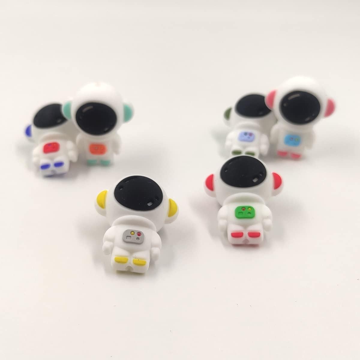 6 Perlas de Silicona Astronauta ARAKIERST para DIY Joyería