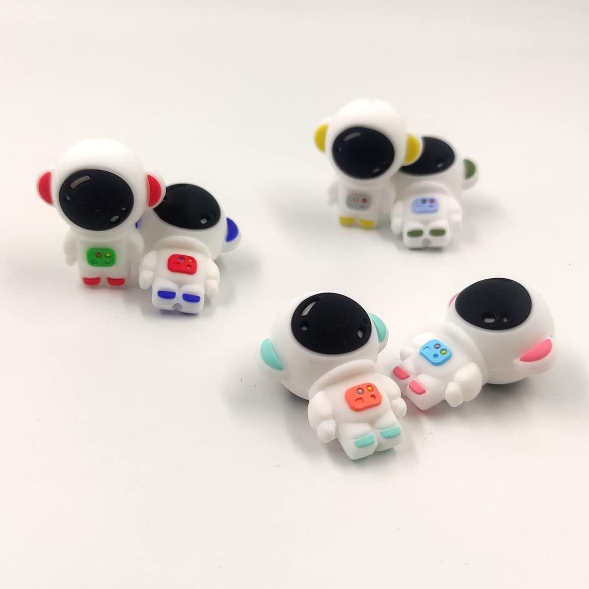 6 Perlas de Silicona Astronauta ARAKIERST para DIY Joyería