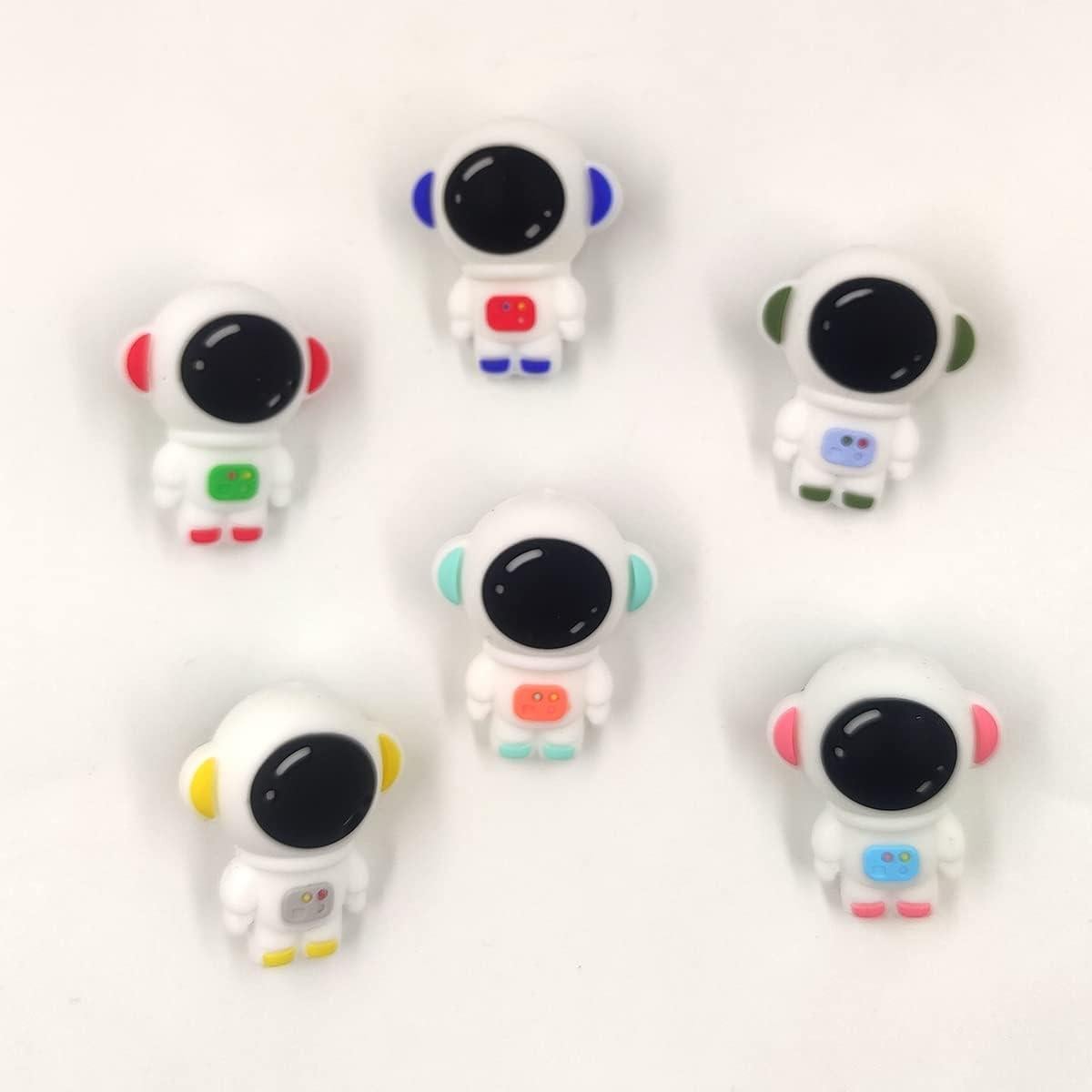 6 Perlas de Silicona Astronauta ARAKIERST para DIY Joyería