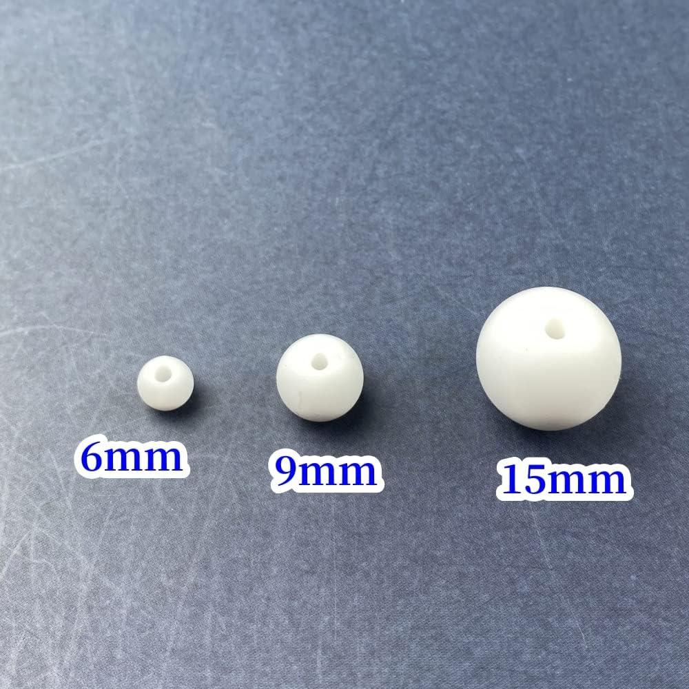Perlas de Silicona Xinhongo 120pcs 6mm Blancas para Joyería DIY