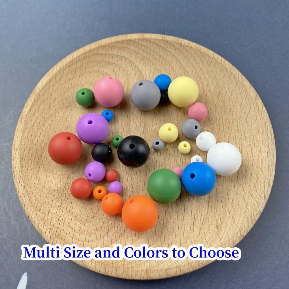 Perlas de Silicona Xinhongo 120pcs 6mm Blancas para Joyería DIY