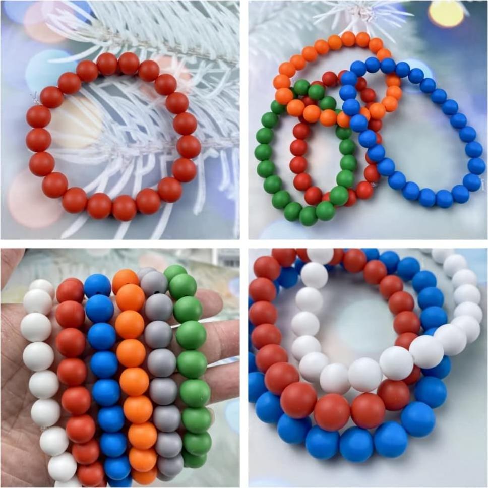 Perlas de Silicona Xinhongo 120pcs 6mm Blancas para Joyería DIY