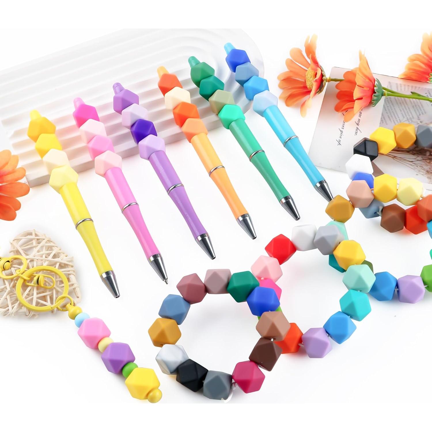 95 Cuentas Hexagonales de Silicona Lovyomi 14mm Multicolor