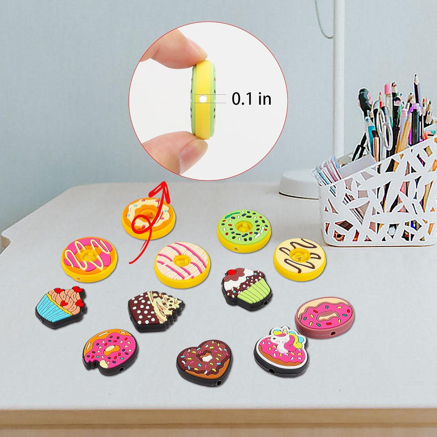 12 Perlas de Silicona para Manualidades Mortd - Postres