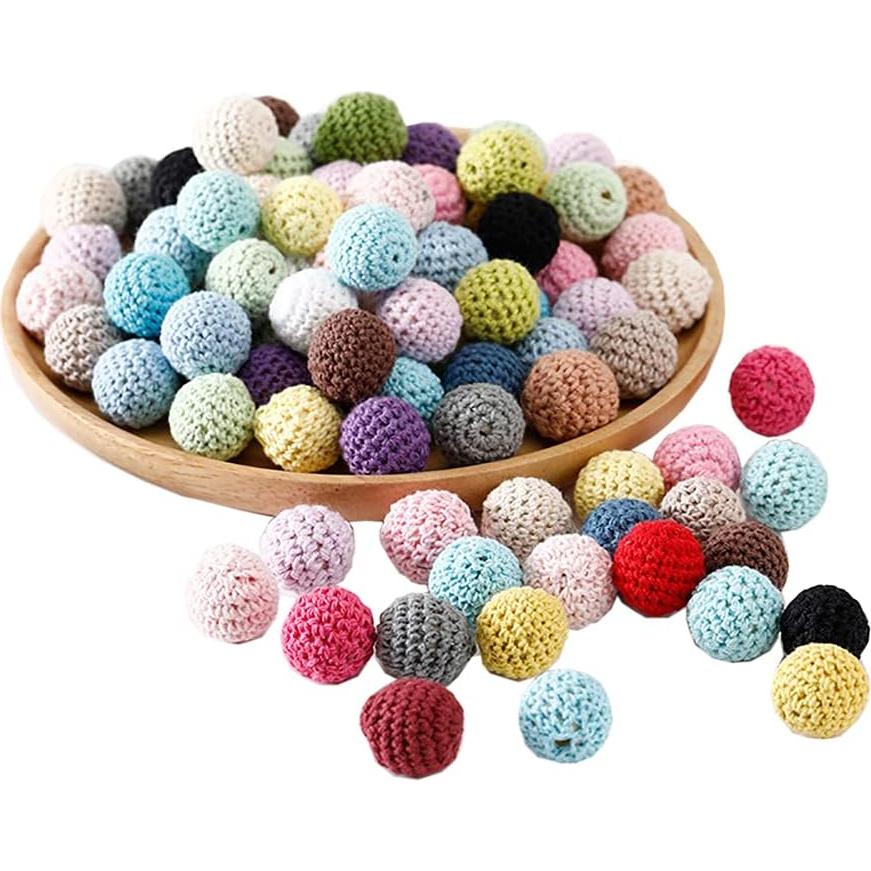 20 Bolas de Madera 16mm ccHuDE para Manualidades y Joyería