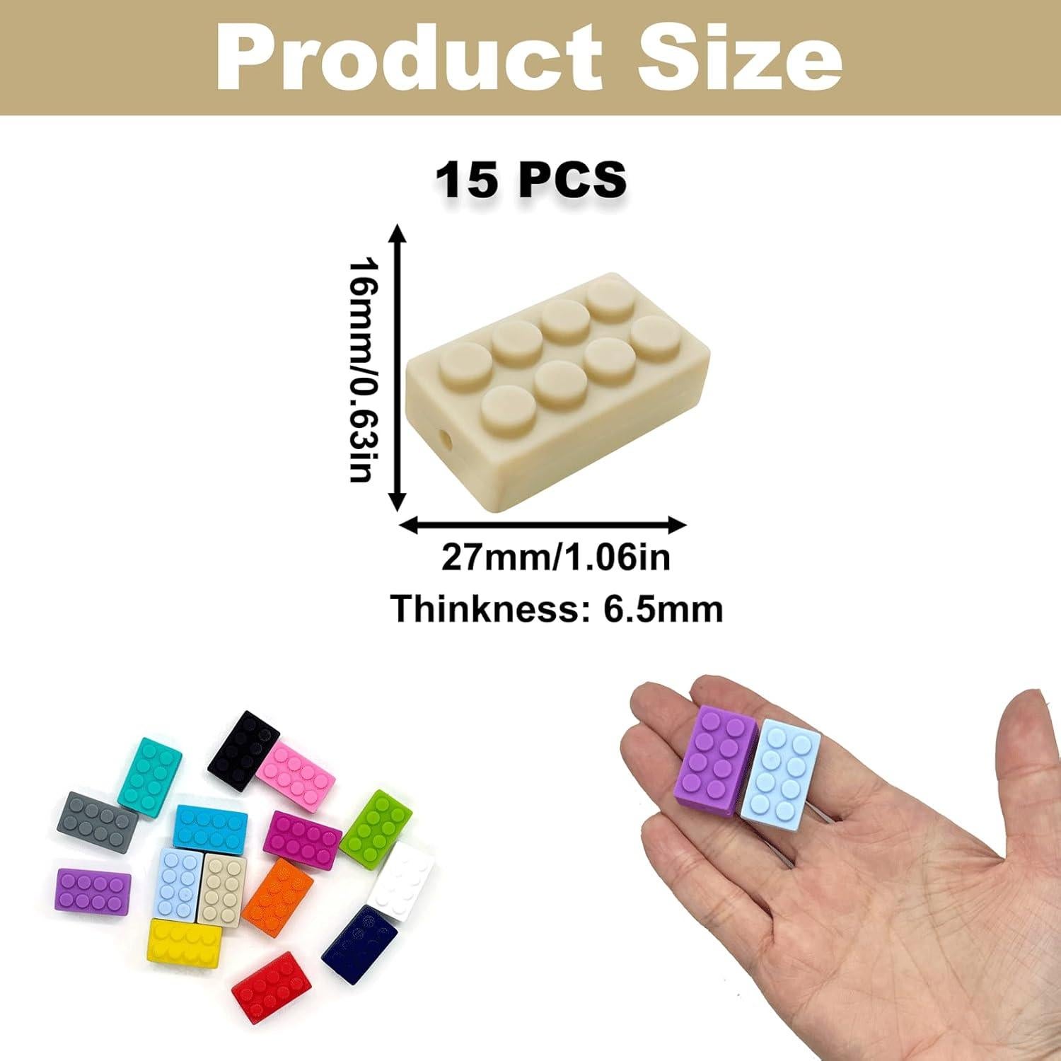 15 Piezas Bloques de Silicona HIZEMLK para Manualidades