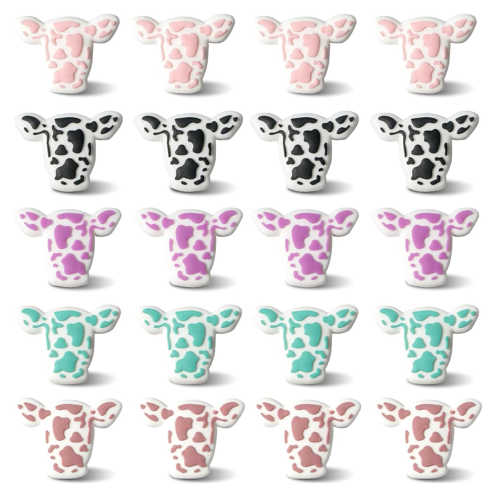 Cuentas de Silicona en Forma de Vaca 20pcs 30mm para Manualidades