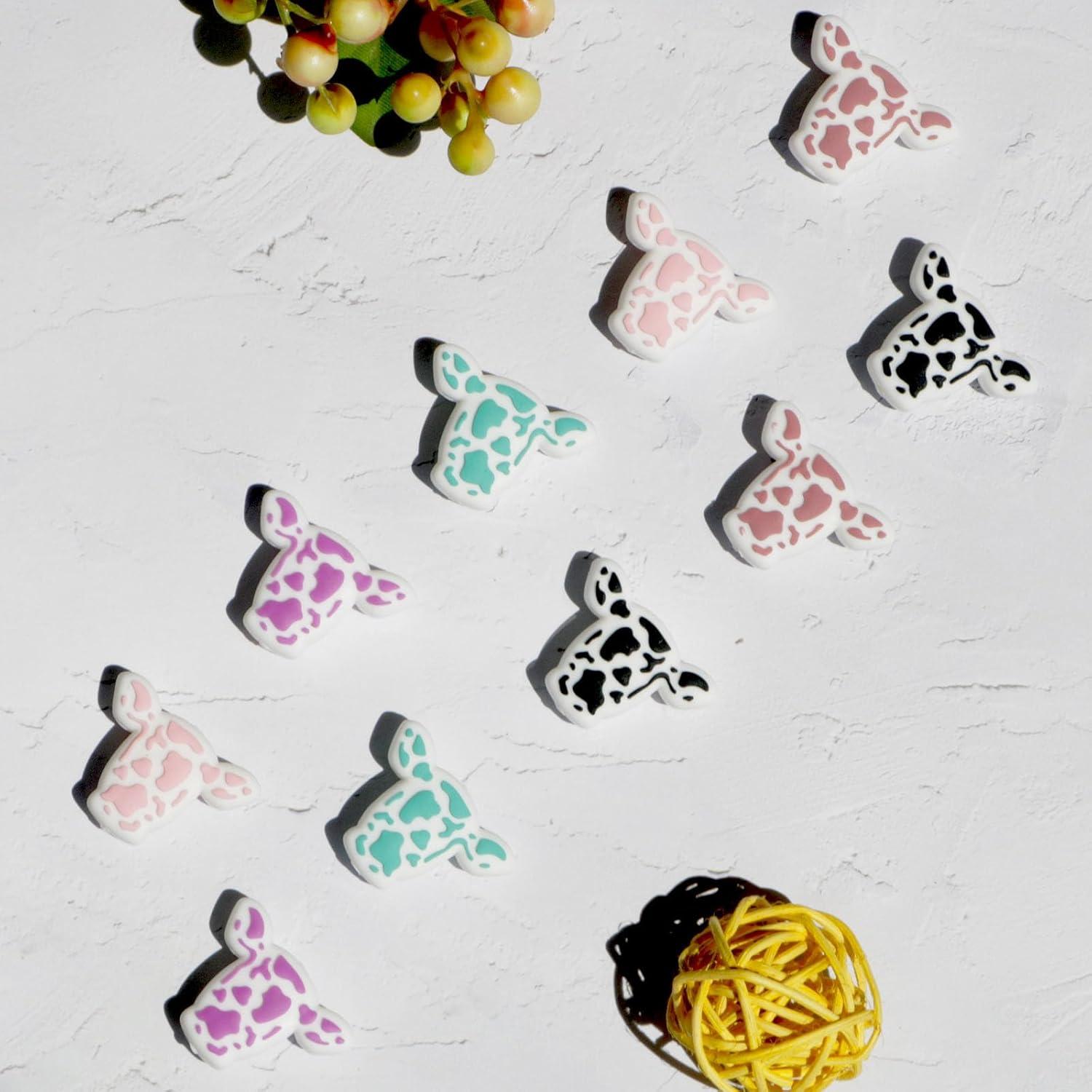 Cuentas de Silicona en Forma de Vaca 20pcs 30mm para Manualidades