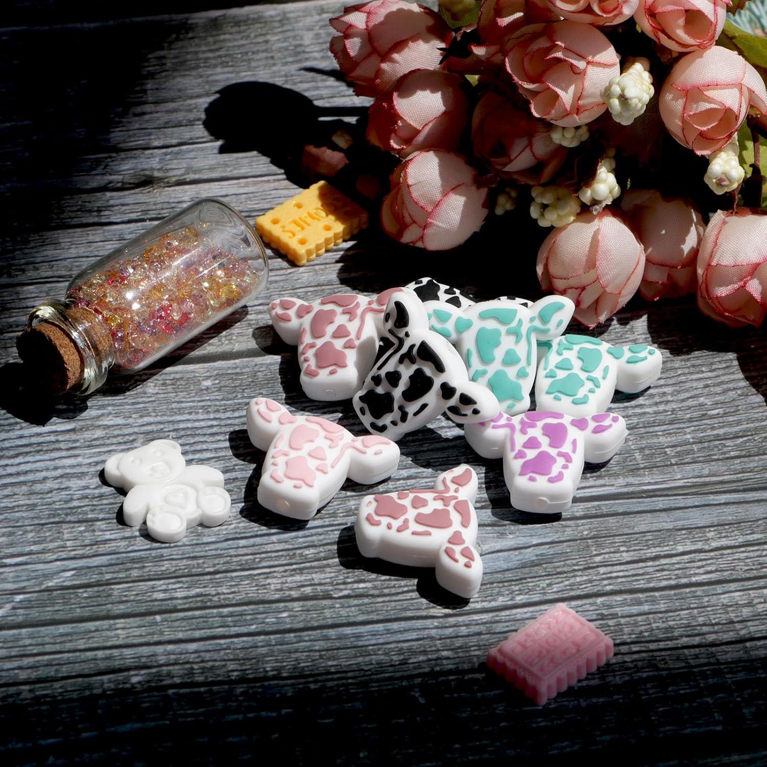 Cuentas de Silicona en Forma de Vaca 20pcs 30mm para Manualidades