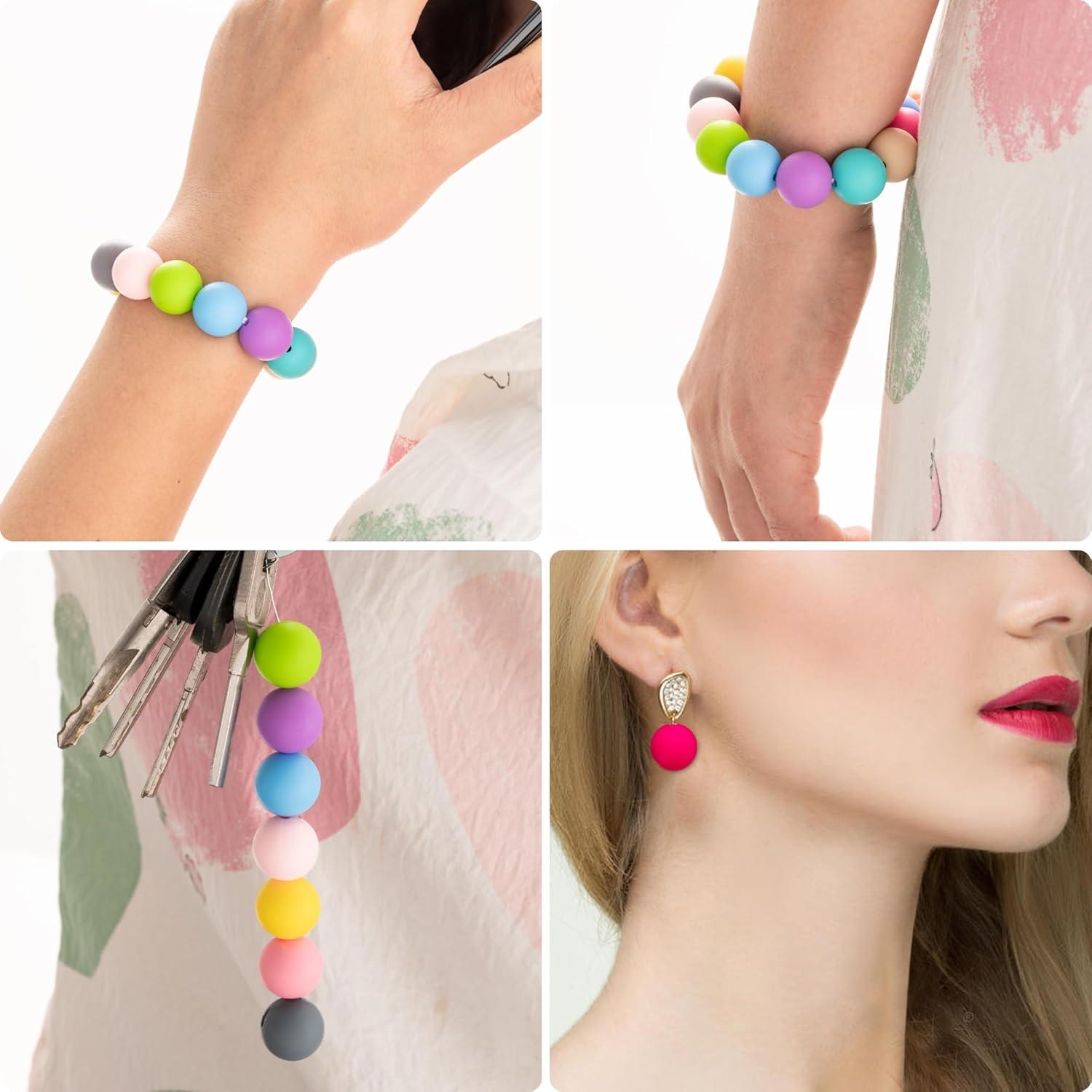 300 Perlas de Silicona 15mm BESKIT para Manualidades DIY