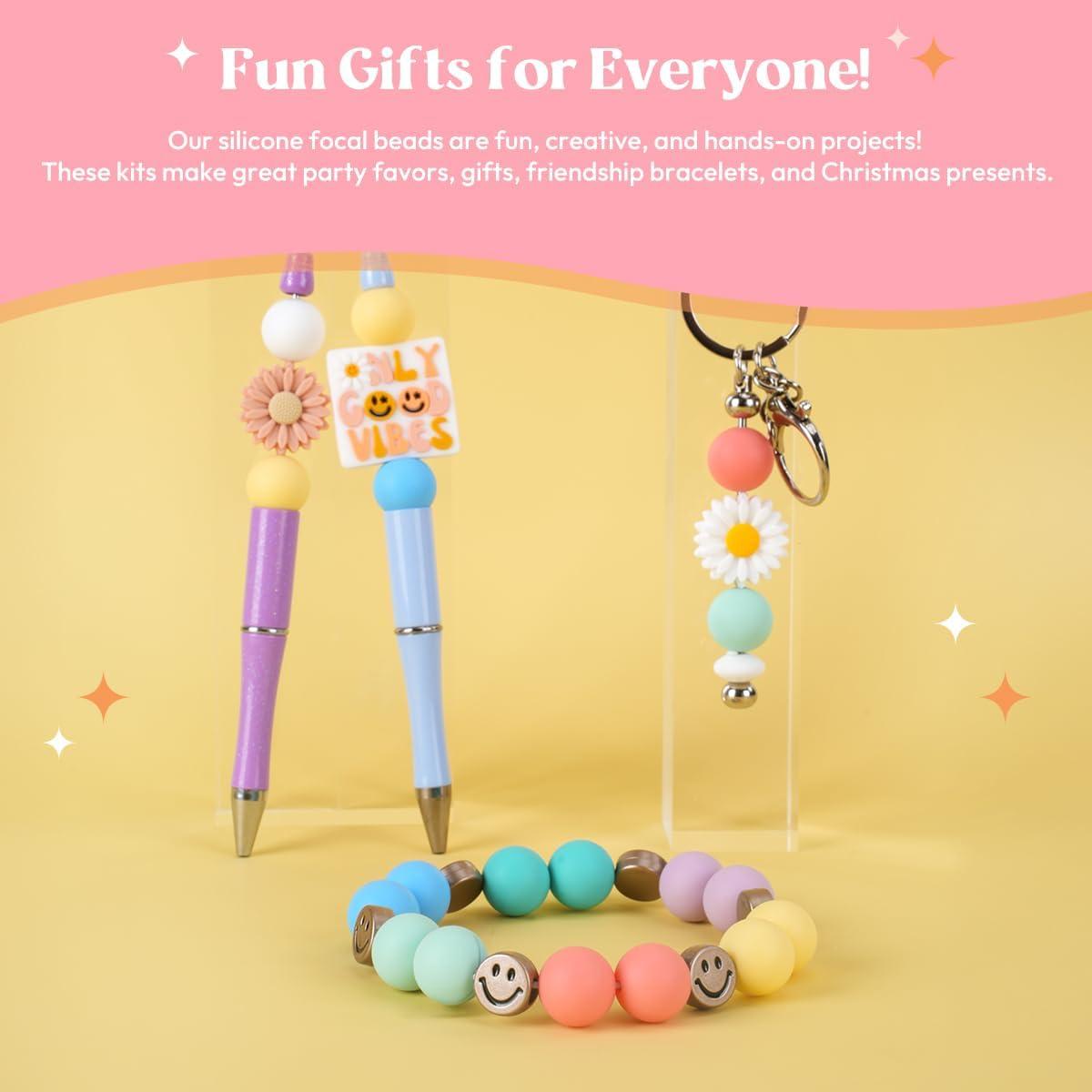 Perlas de Silicona Kaciola 108 Piezas Cara Sonriente 2.08cm