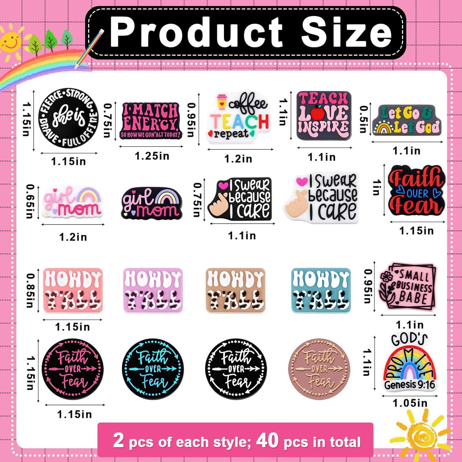 Perlas de Silicona Zeyune 40 Pcs Estilo Inspirador para Manualidades