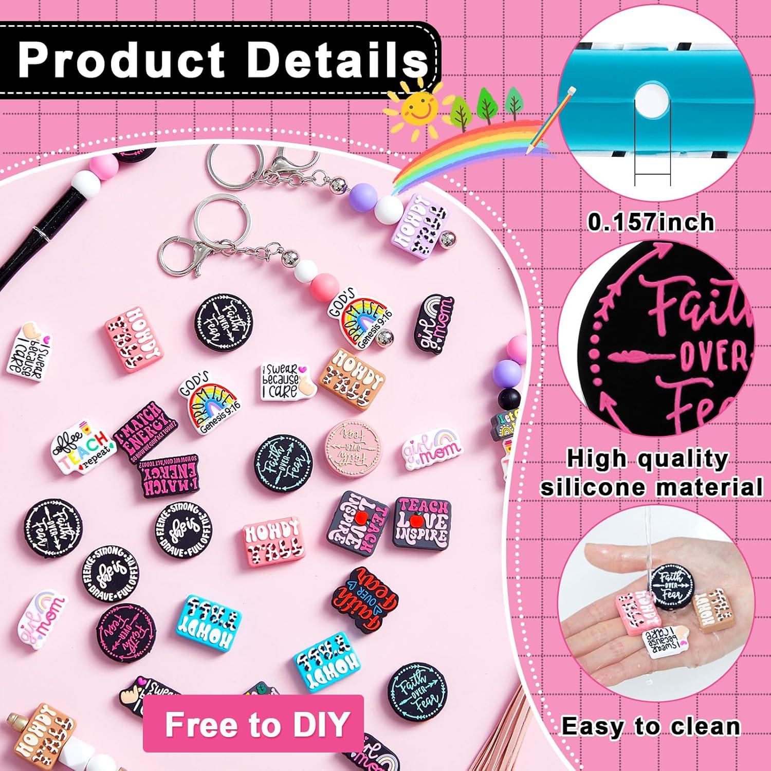 Perlas de Silicona Zeyune 40 Pcs Estilo Inspirador para Manualidades