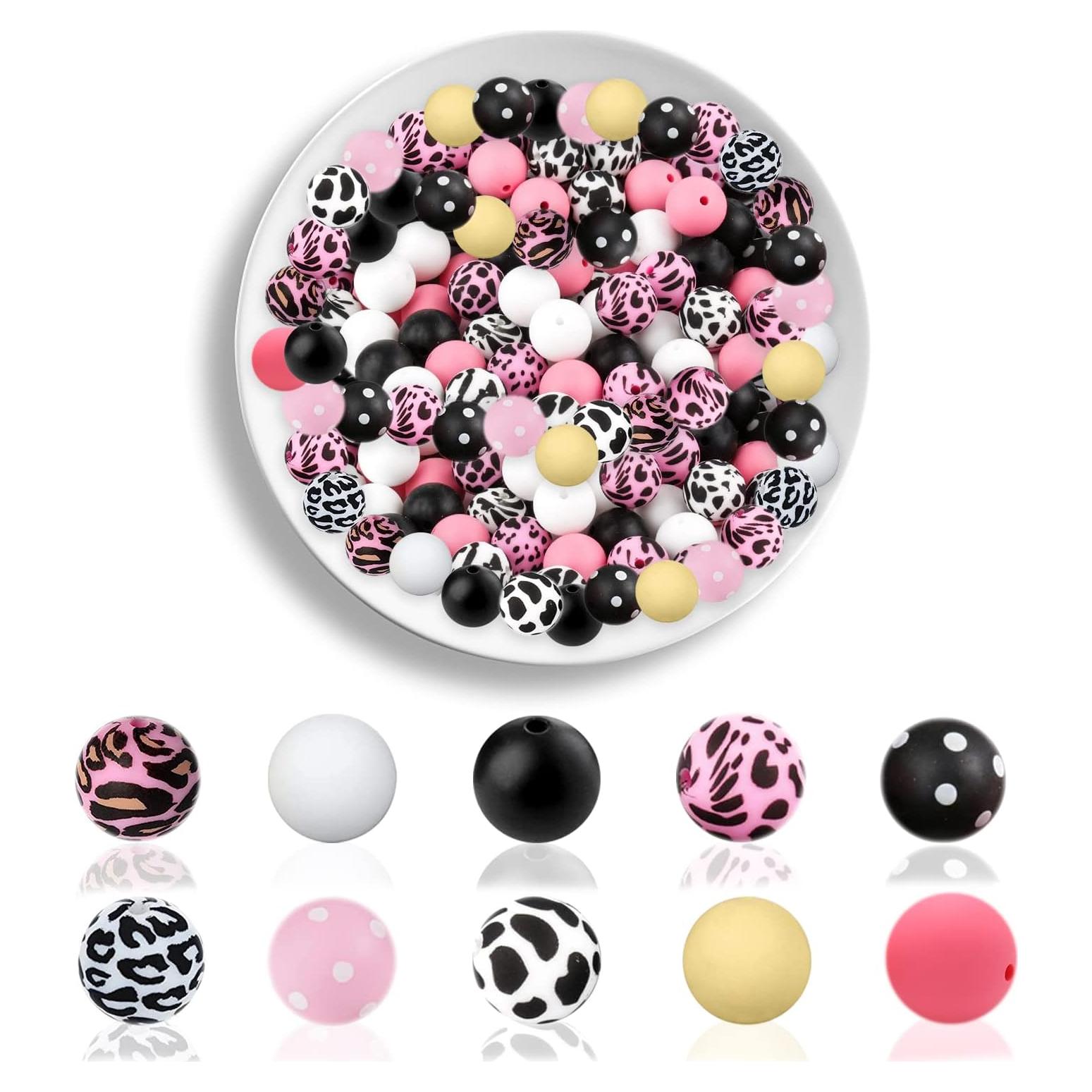 Conjunto de 58 cuentas de silicona AELUUAKE 15 mm colores mixtos