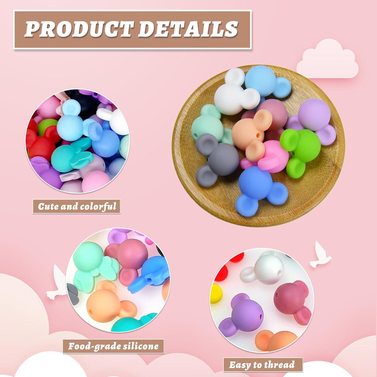 84 Perlas de Silicona Mickey Minnie PEVOGON para DIY