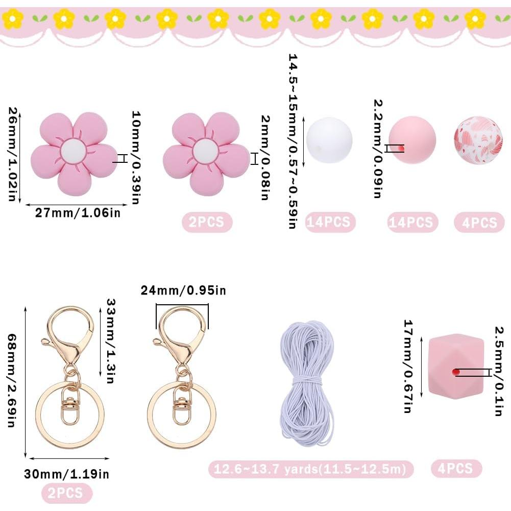 Kit de Fabricación de Llaveros de Silicona Sunnyclue 40 Piezas