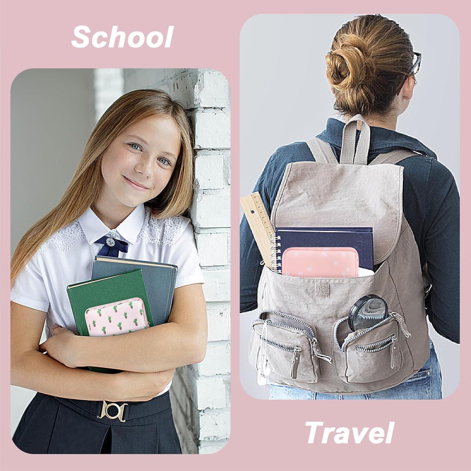 2 Bolsas Porta Tampones Ouligay Rosa 15x15cm Reutilizables