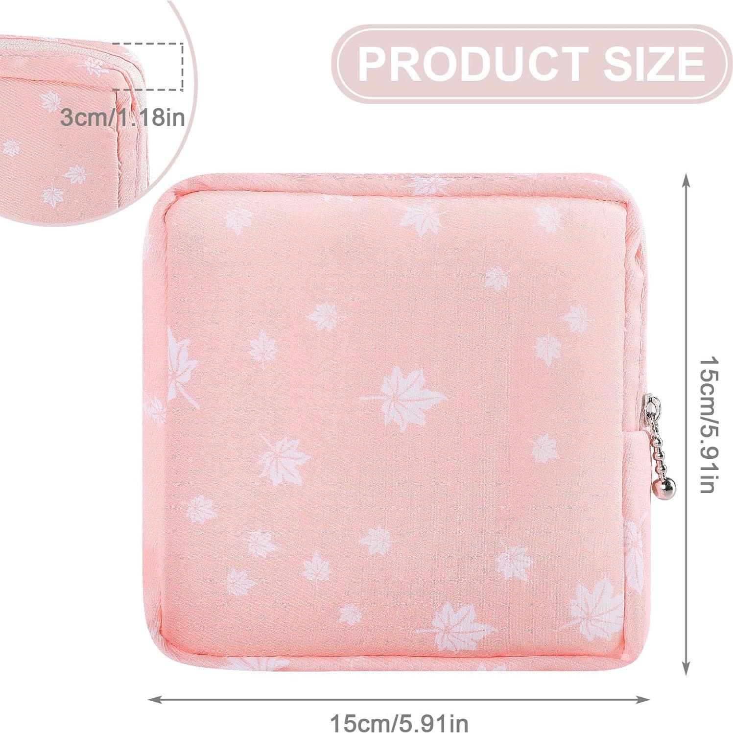 2 Bolsas Porta Tampones Ouligay Rosa 15x15cm Reutilizables