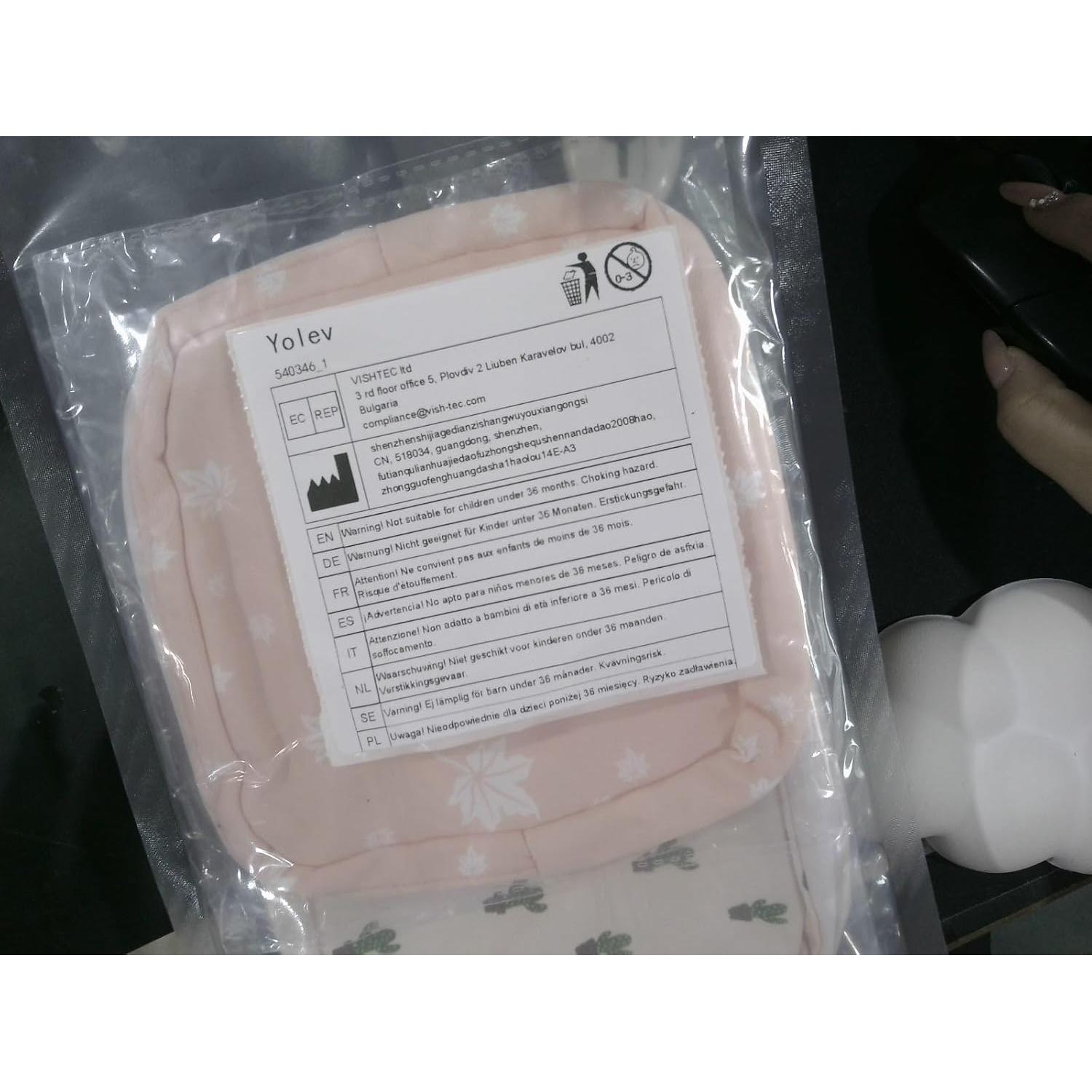 2 Bolsas Porta Tampones Ouligay Rosa 15x15cm Reutilizables