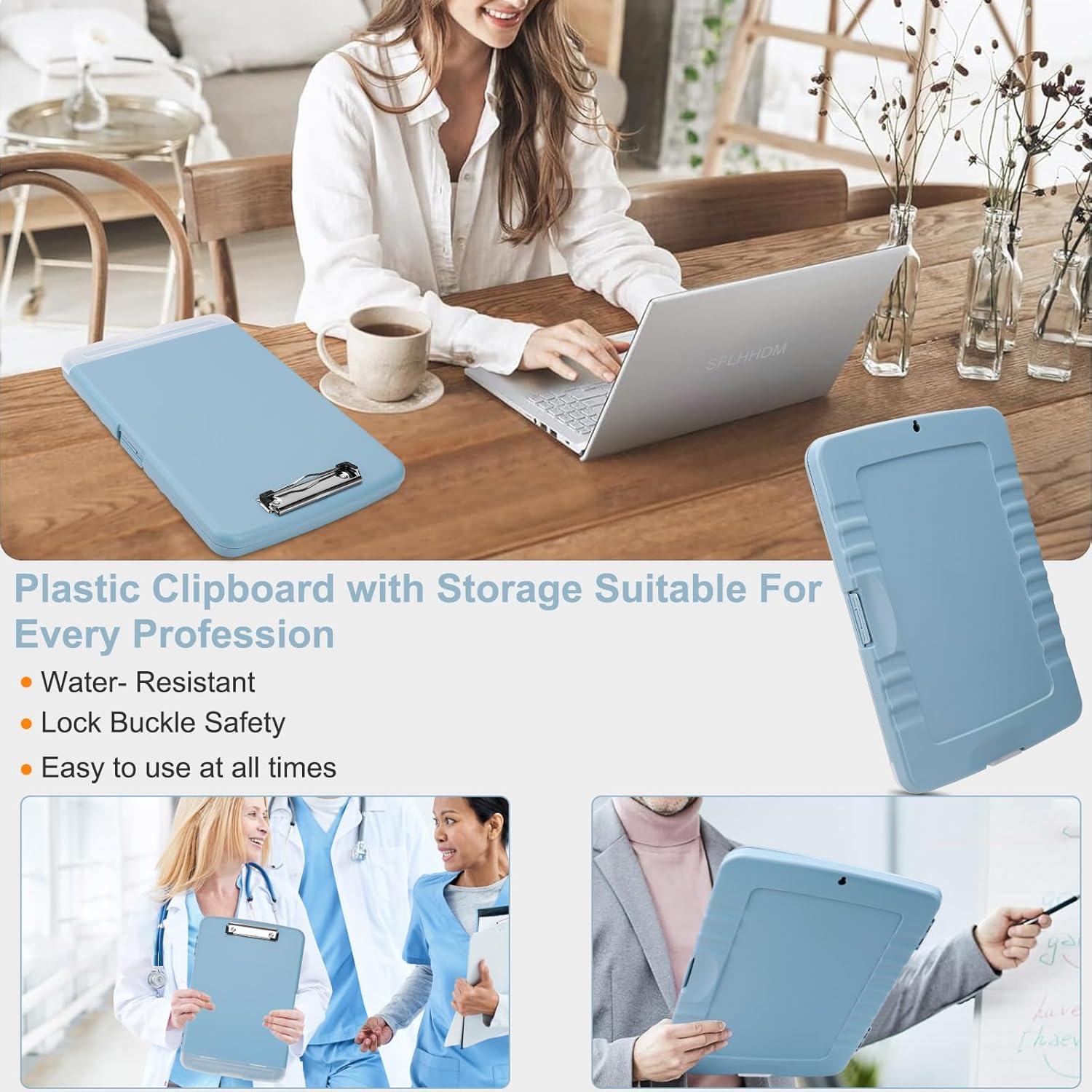 Clipboard de Almacenamiento SFLHHDM A4 Azul Humo Resistente