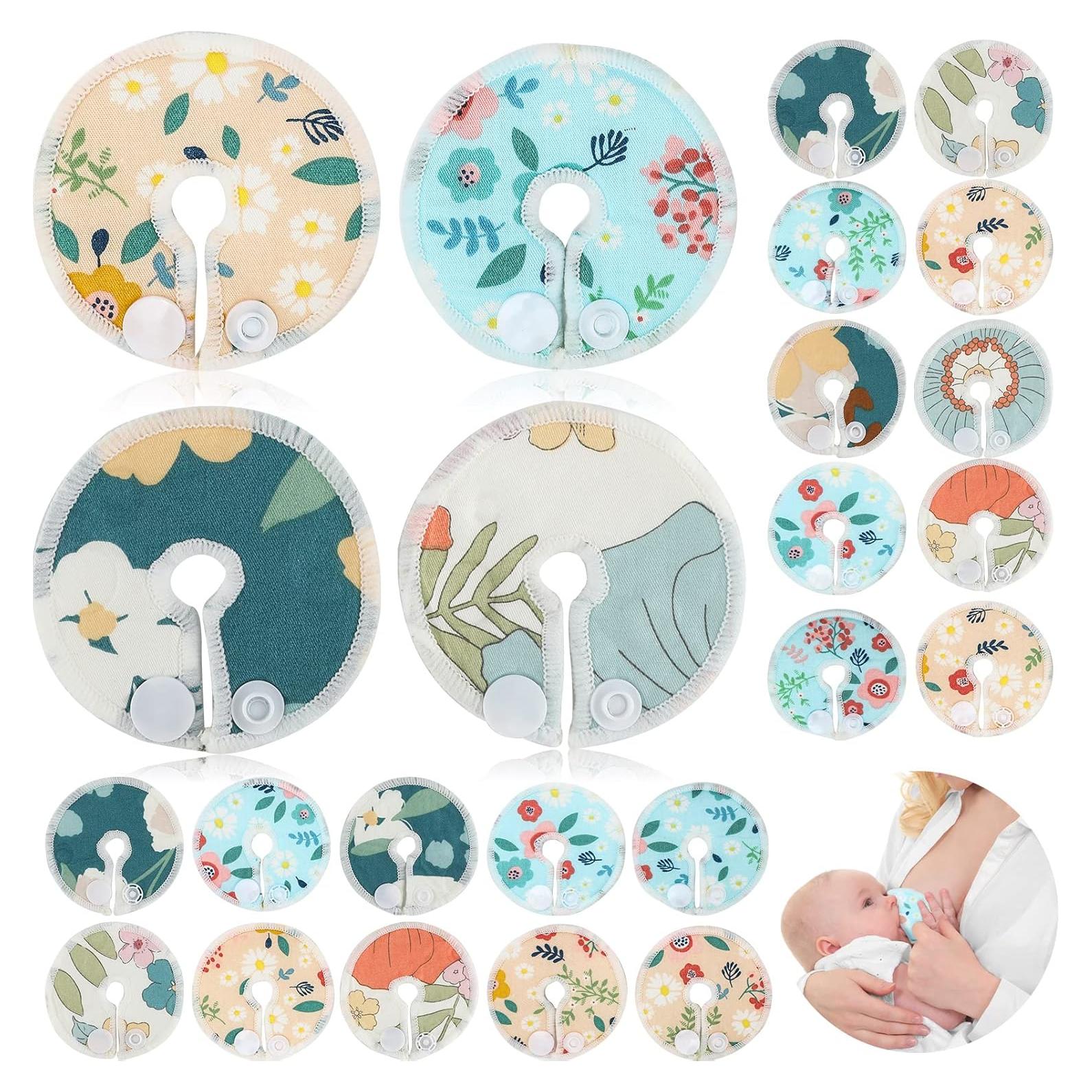 32 Cubiertas de Botón G Reutilizables Almohadillas Algodón Floral