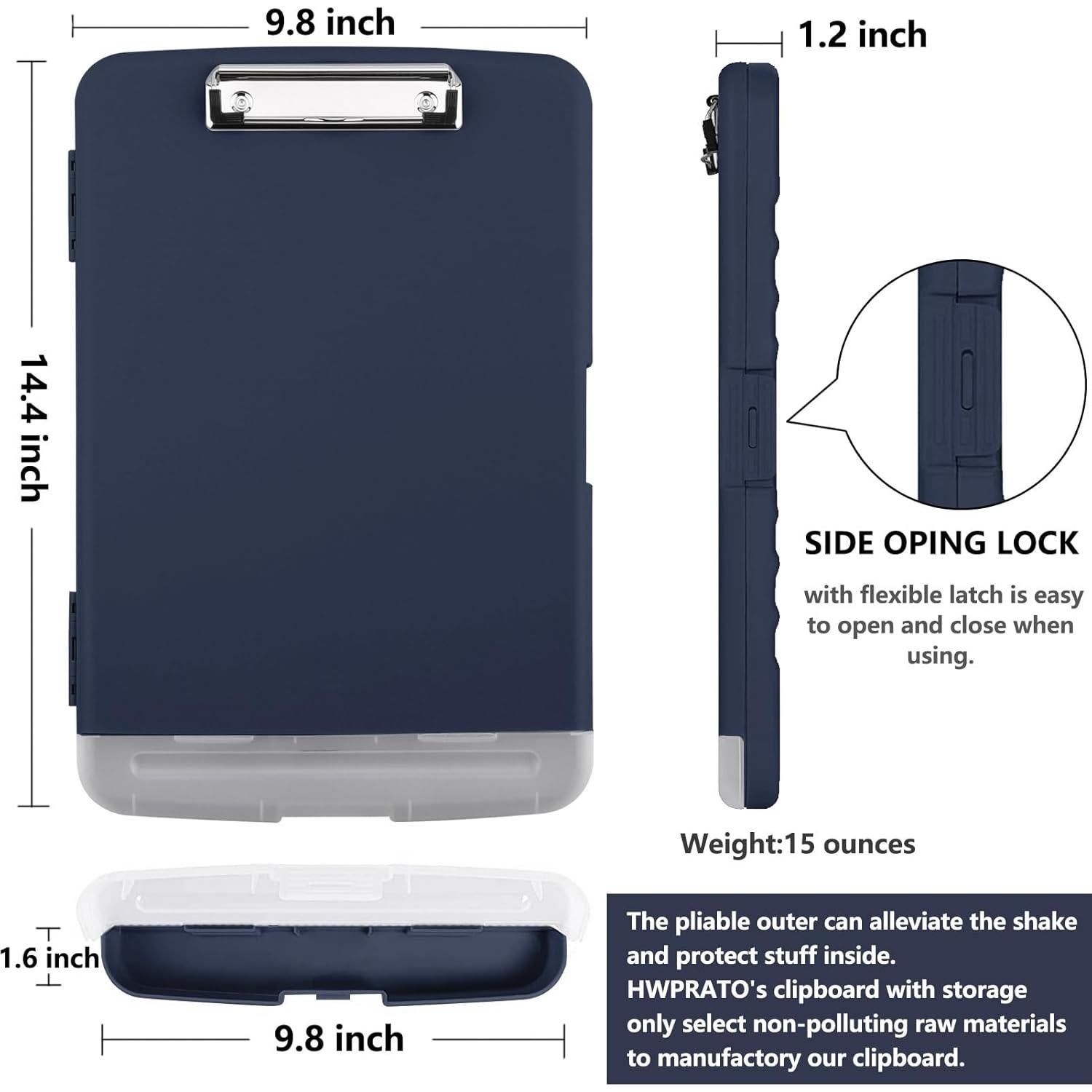 Clipboard con Almacenamiento HWPRATO Azul Retro 36.6x24.9cm