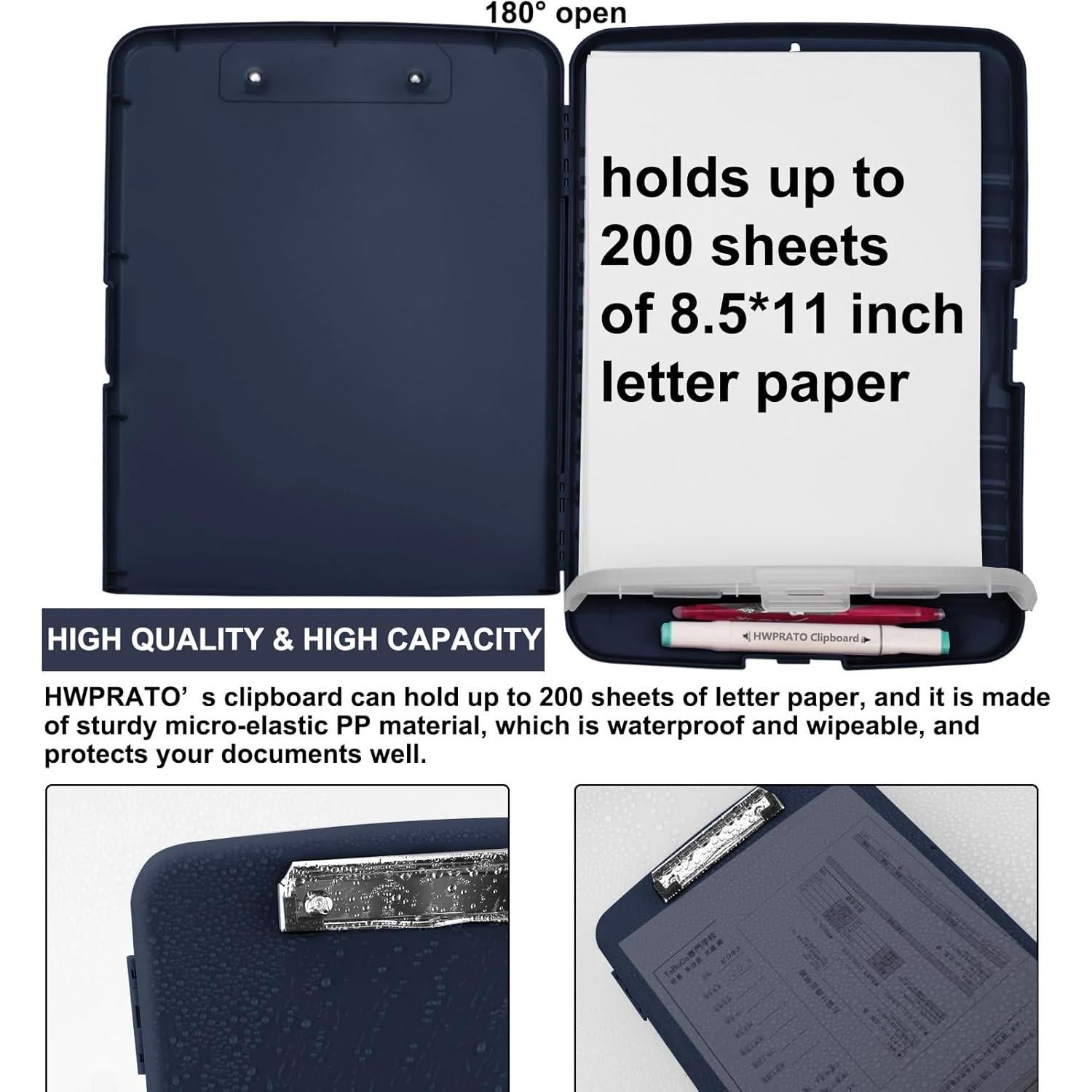 Clipboard con Almacenamiento HWPRATO Azul Retro 36.6x24.9cm