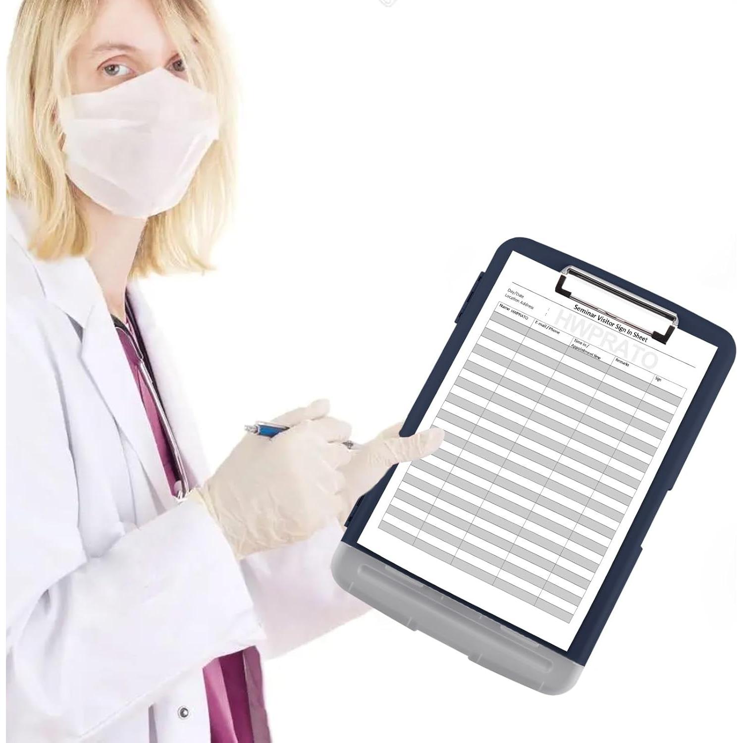 Clipboard con Almacenamiento HWPRATO Azul Retro 36.6x24.9cm