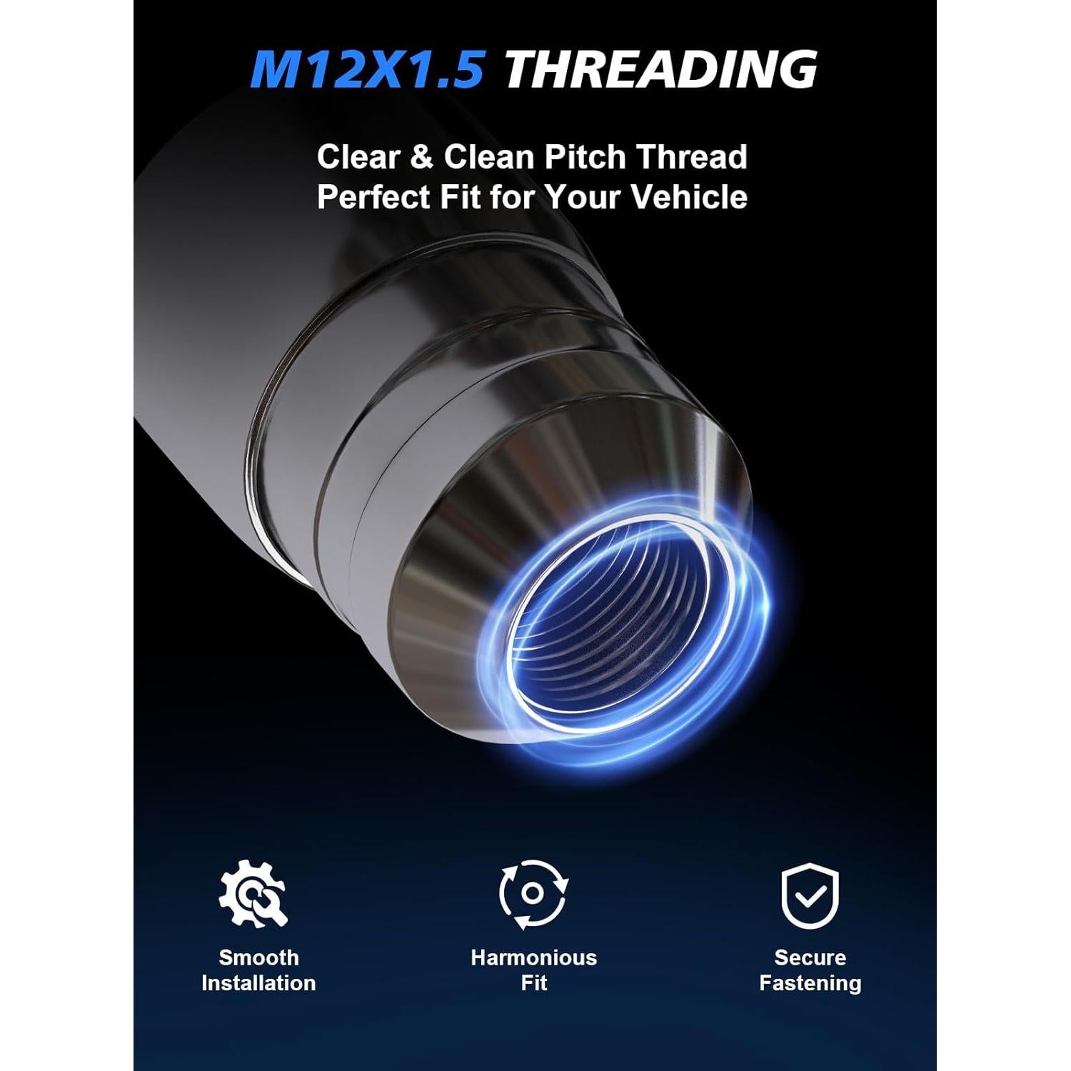 Juego de Bloqueo de Rueda TAGMORE M12x1.5 Cromado con Llave