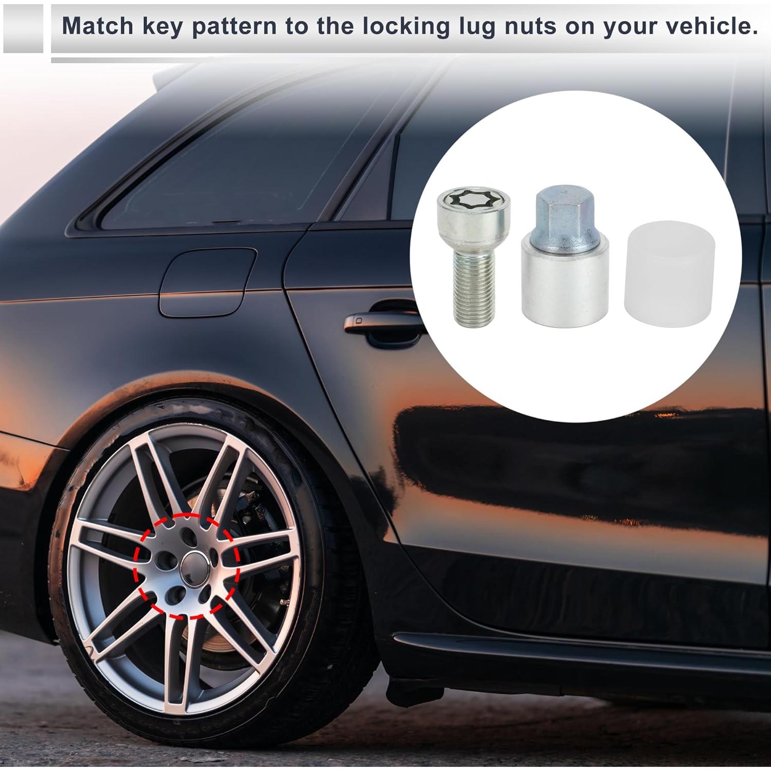 Juego de tuercas de bloqueo de rueda RATCHROLL Tipo X para Audi